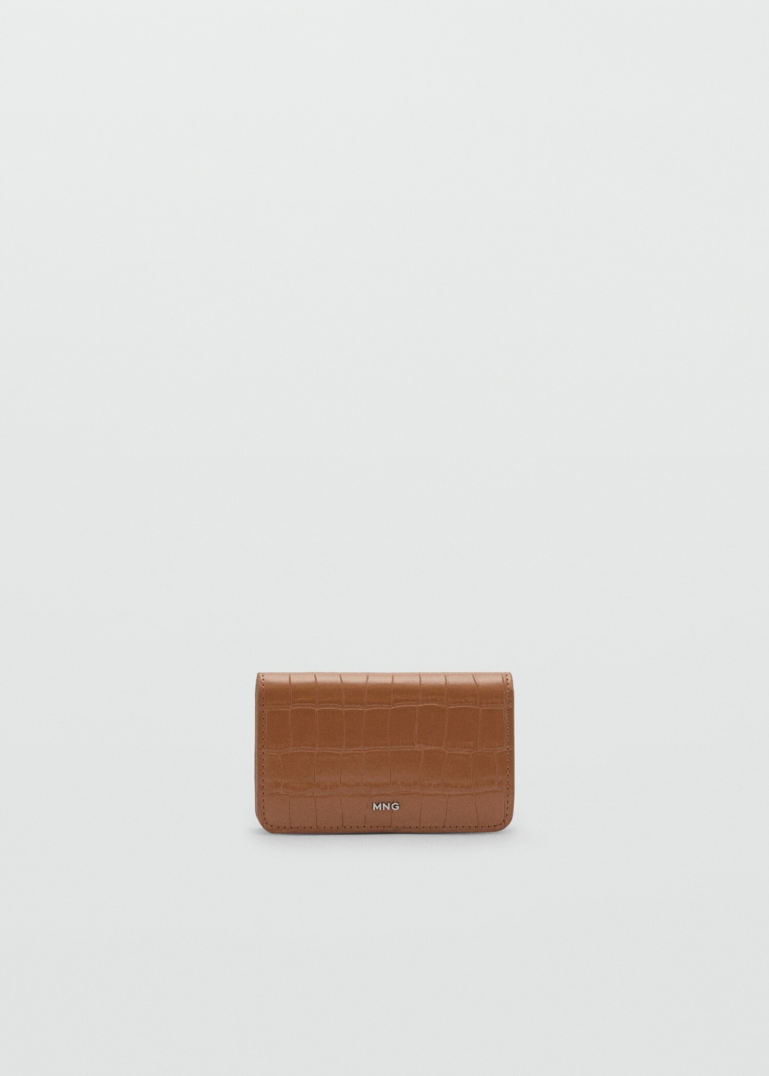 Croco faux-leather wallet with flap - Article without model