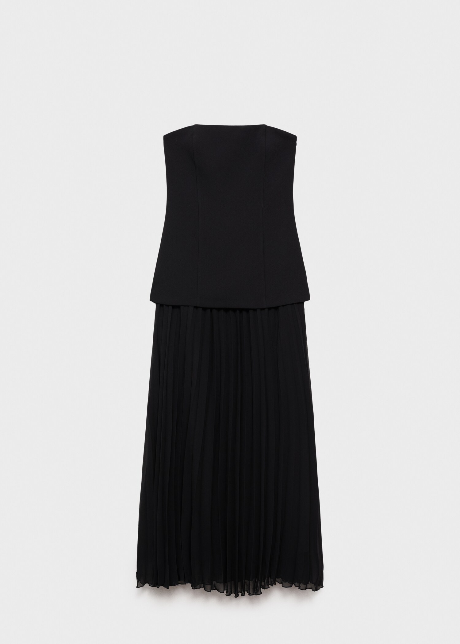 Vestido palabra de honor combinado - Artículo sin modelo