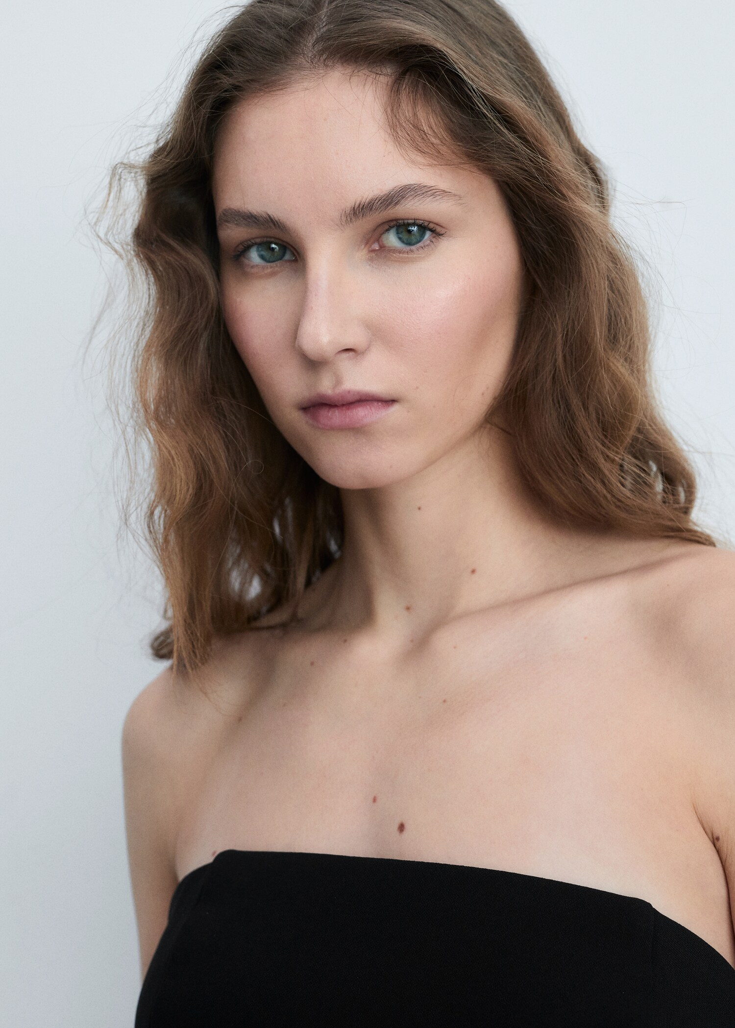 Vestido palabra de honor combinado - Detalle del artículo 1