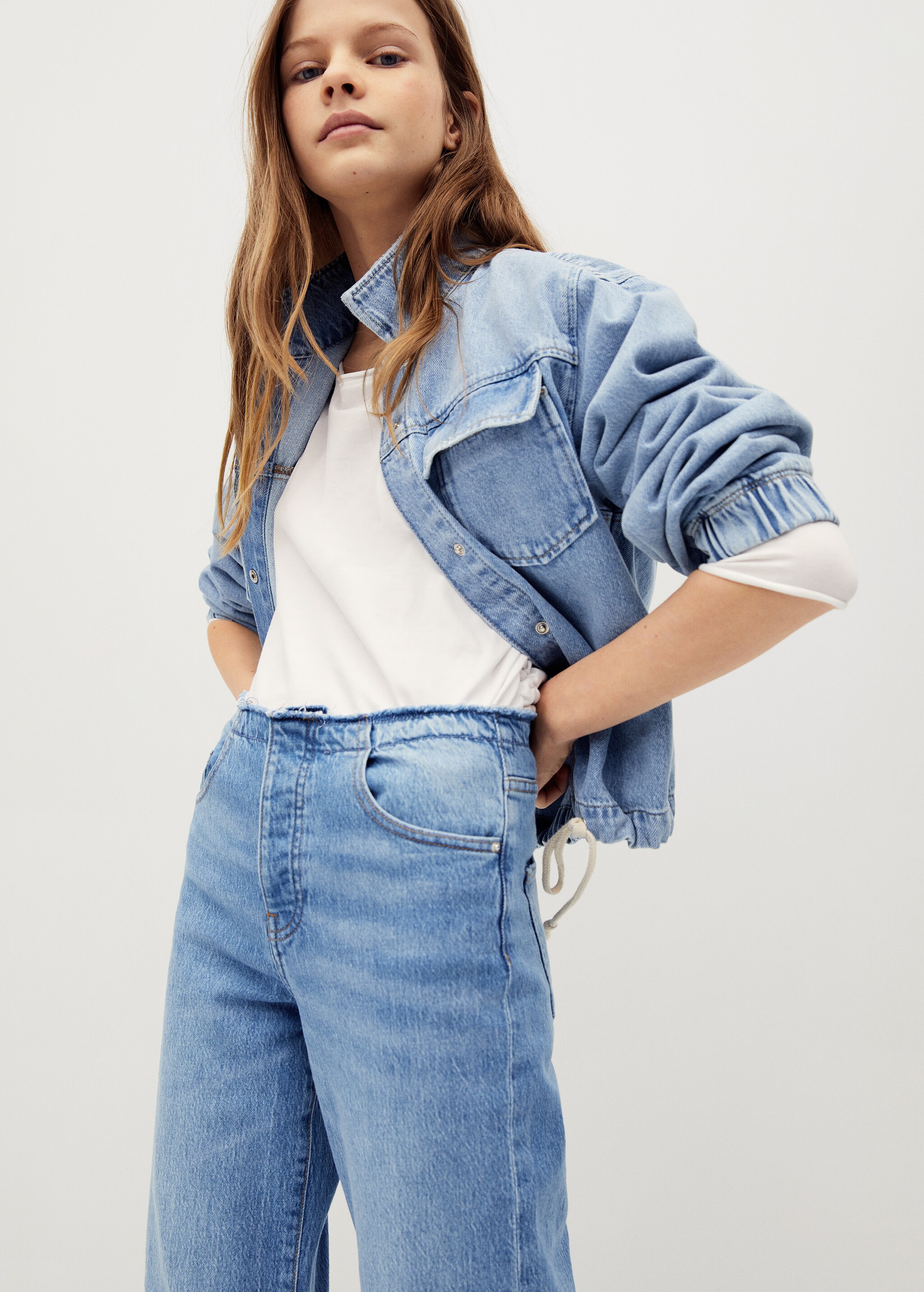 Džíny Culottes s roztřepením - Detail zboží 1