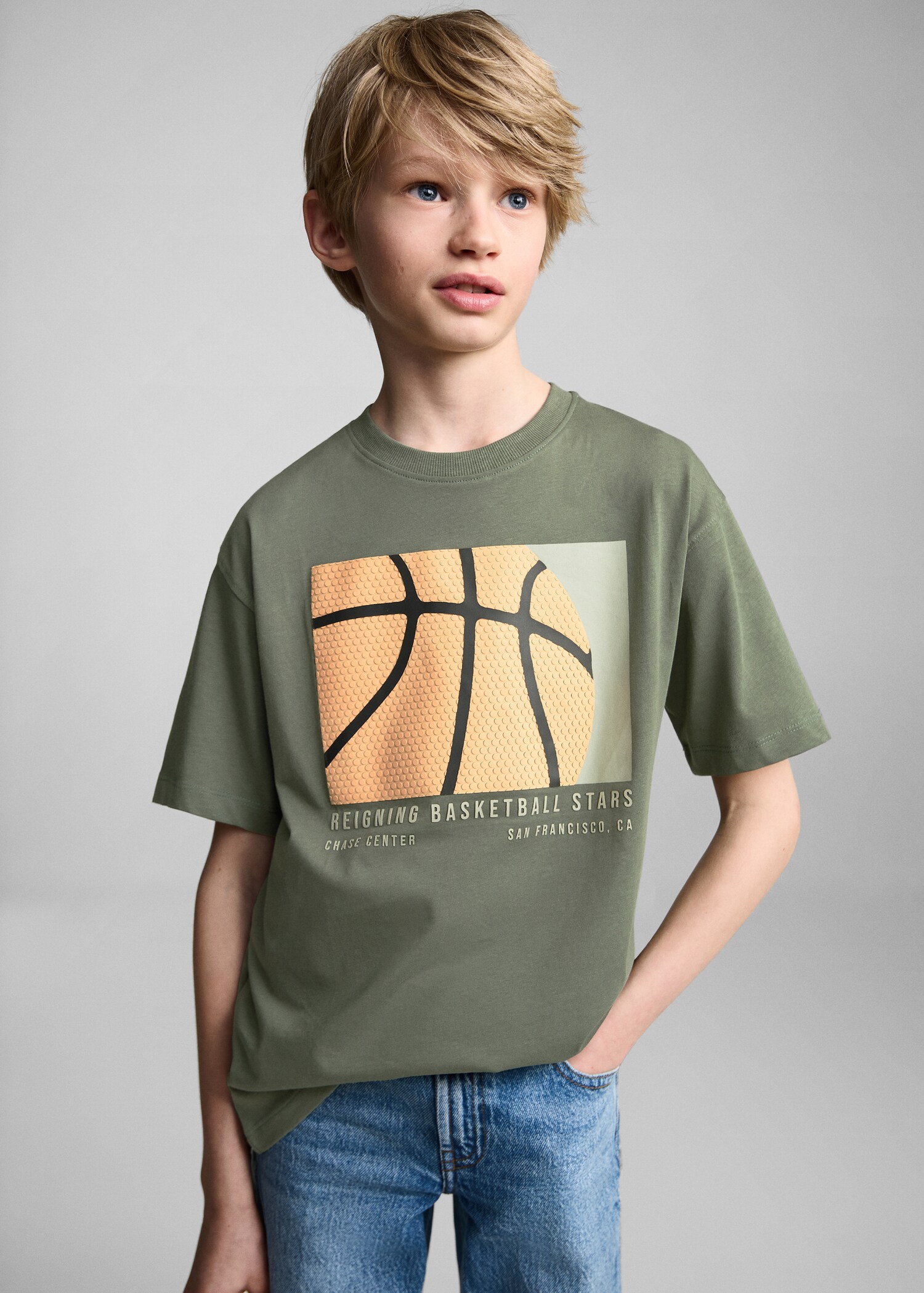 Camiseta algodón estampado - Plano medio