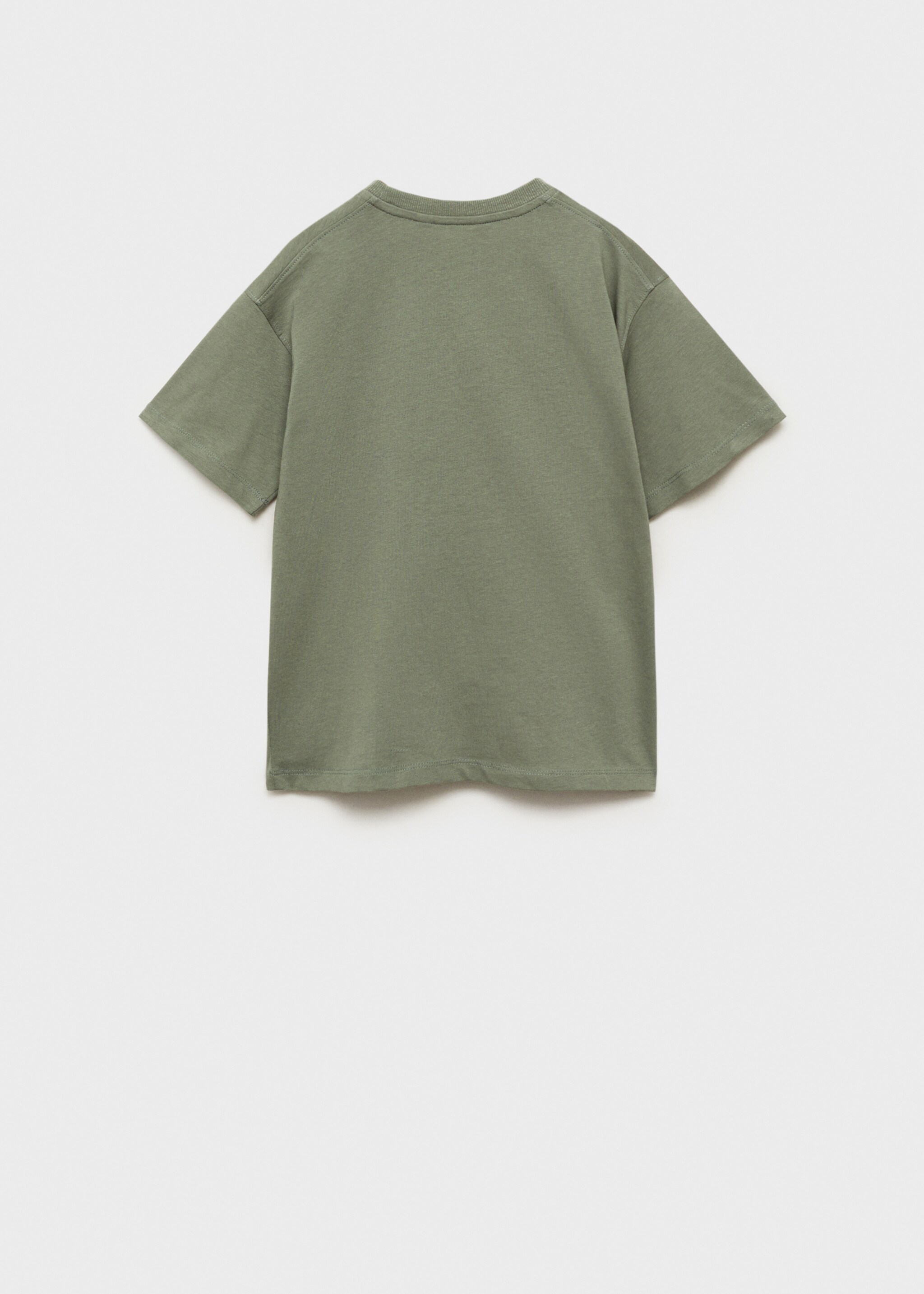 Camiseta algodón estampado - Reverso del artículo, Verde bosque. Ref: 87015141-00.