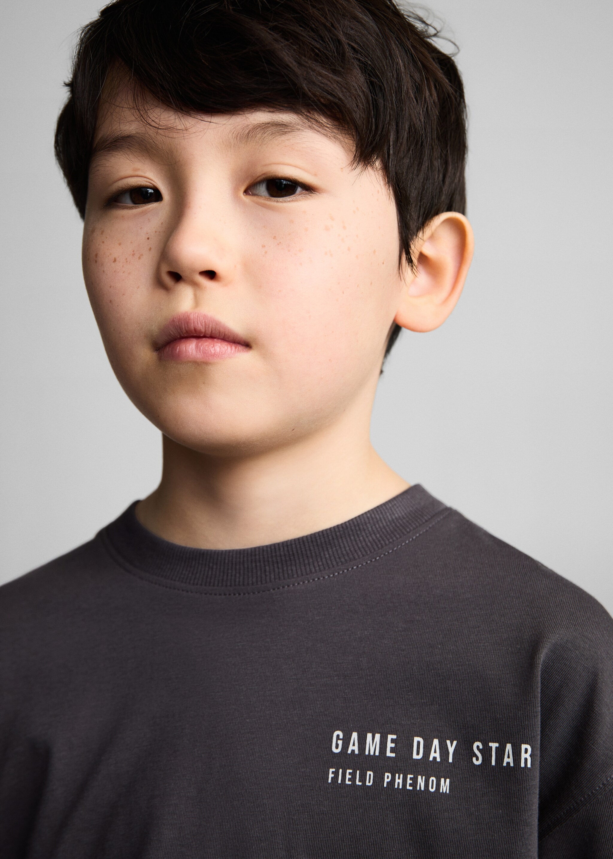 Camiseta algodón estampada - Detalle del artículo 1, Gris antracita. Ref: 87015142-00.