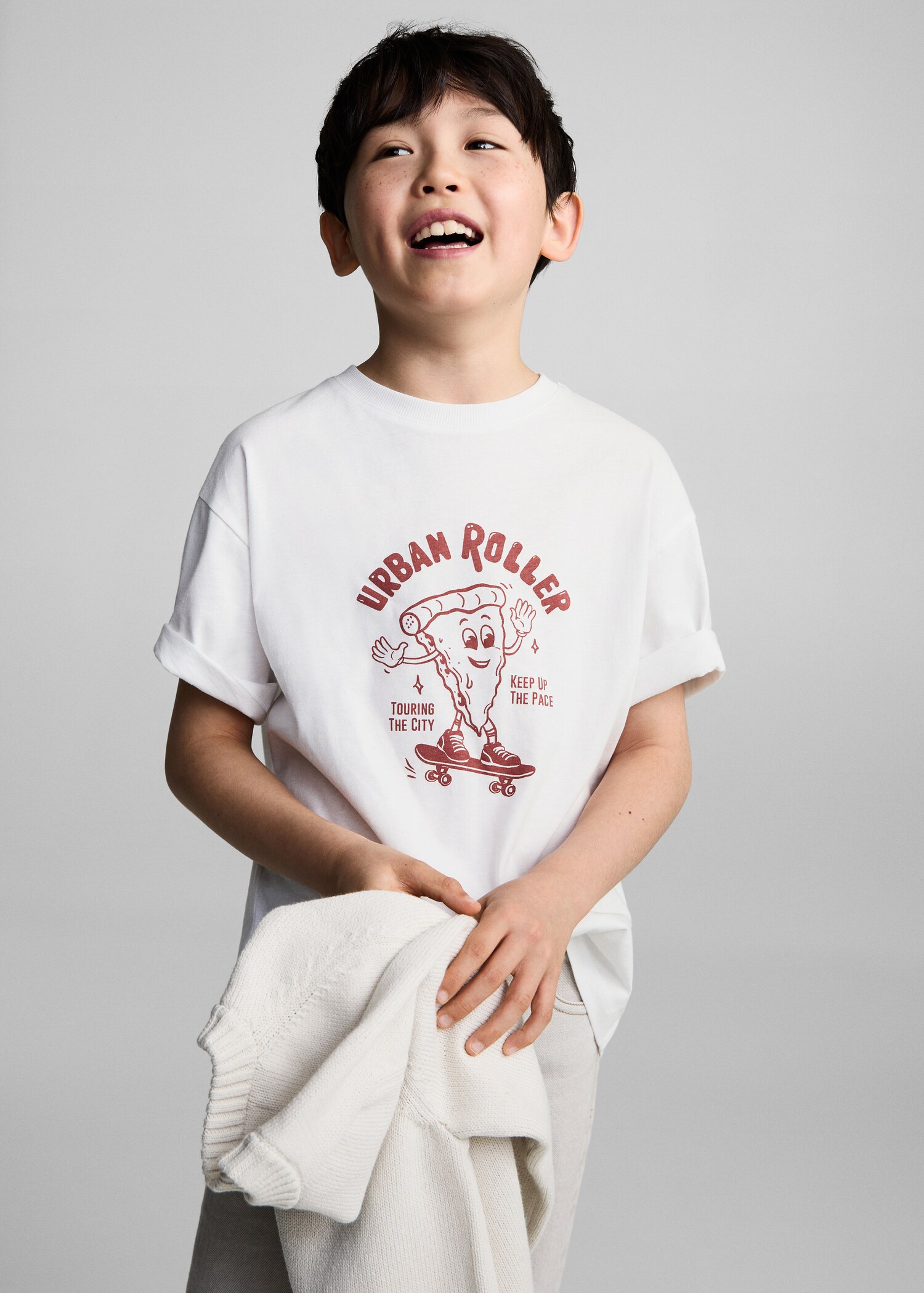 Printed cotton-blend t-shirt - Medium plane