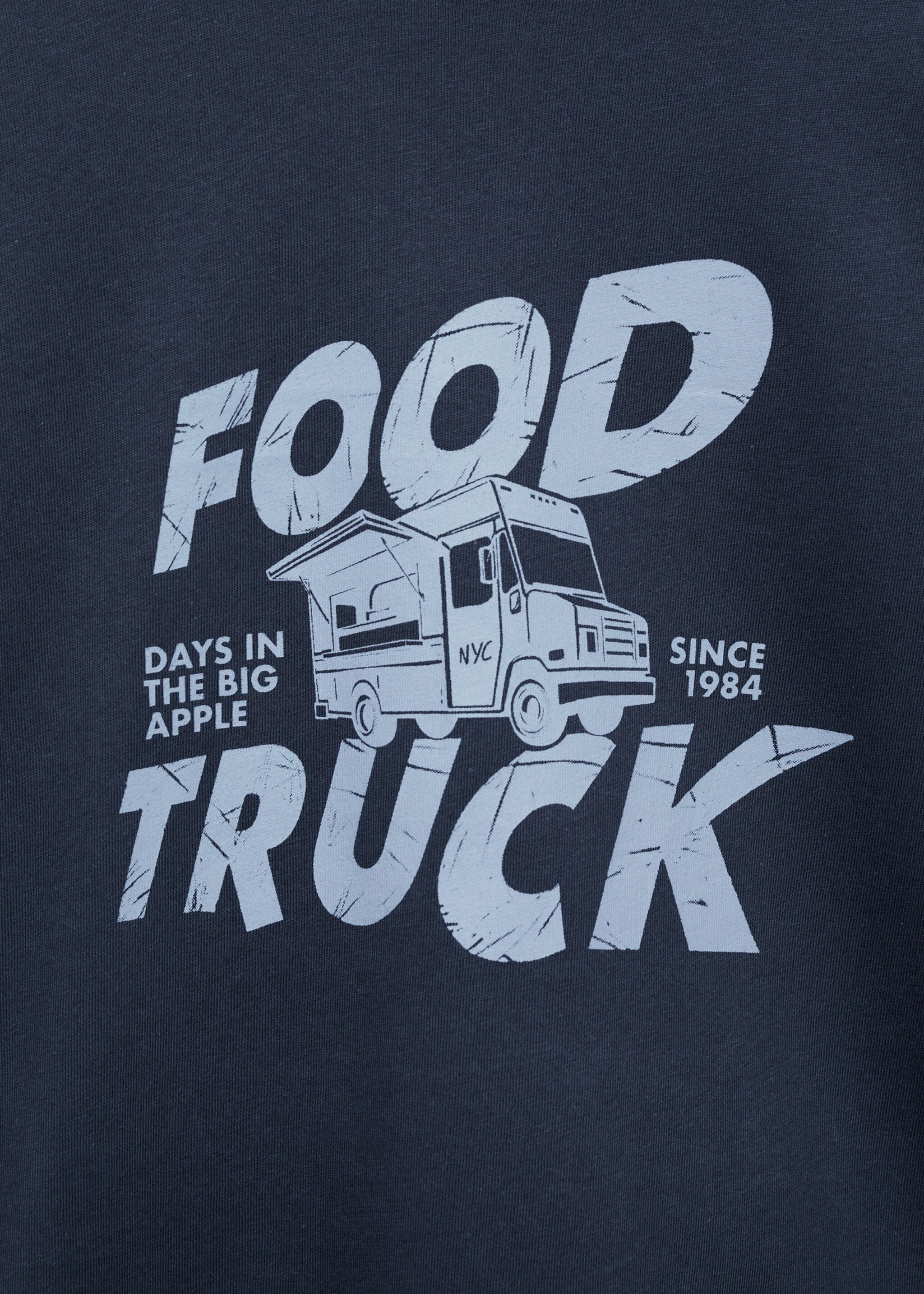 Printed cotton-blend t-shirt - Details of the article 8, Dark Navy. Ref: 87015143-00.