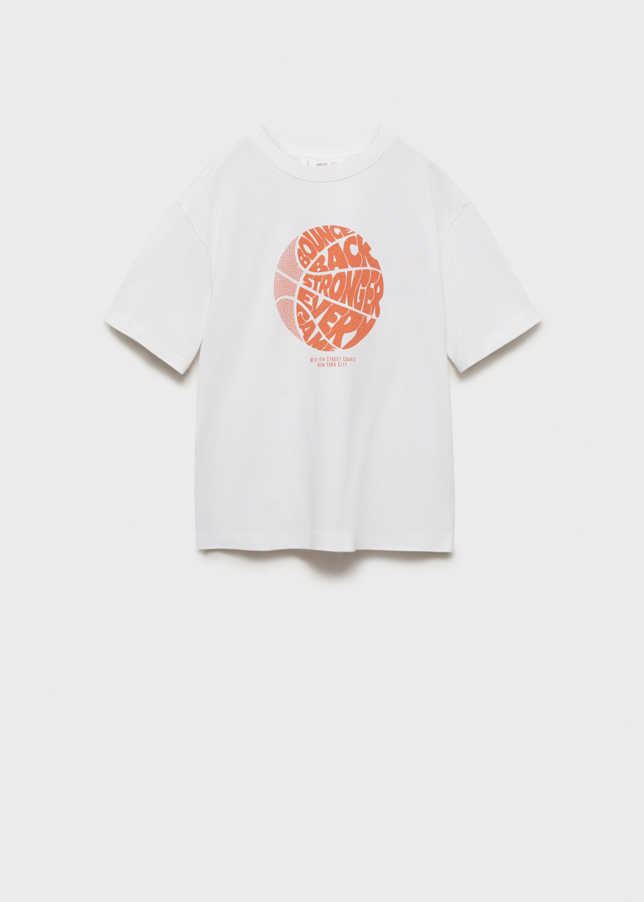 Short-sleeved printed t-shirt - Article without model, Off White. Ref: 87015144-00.