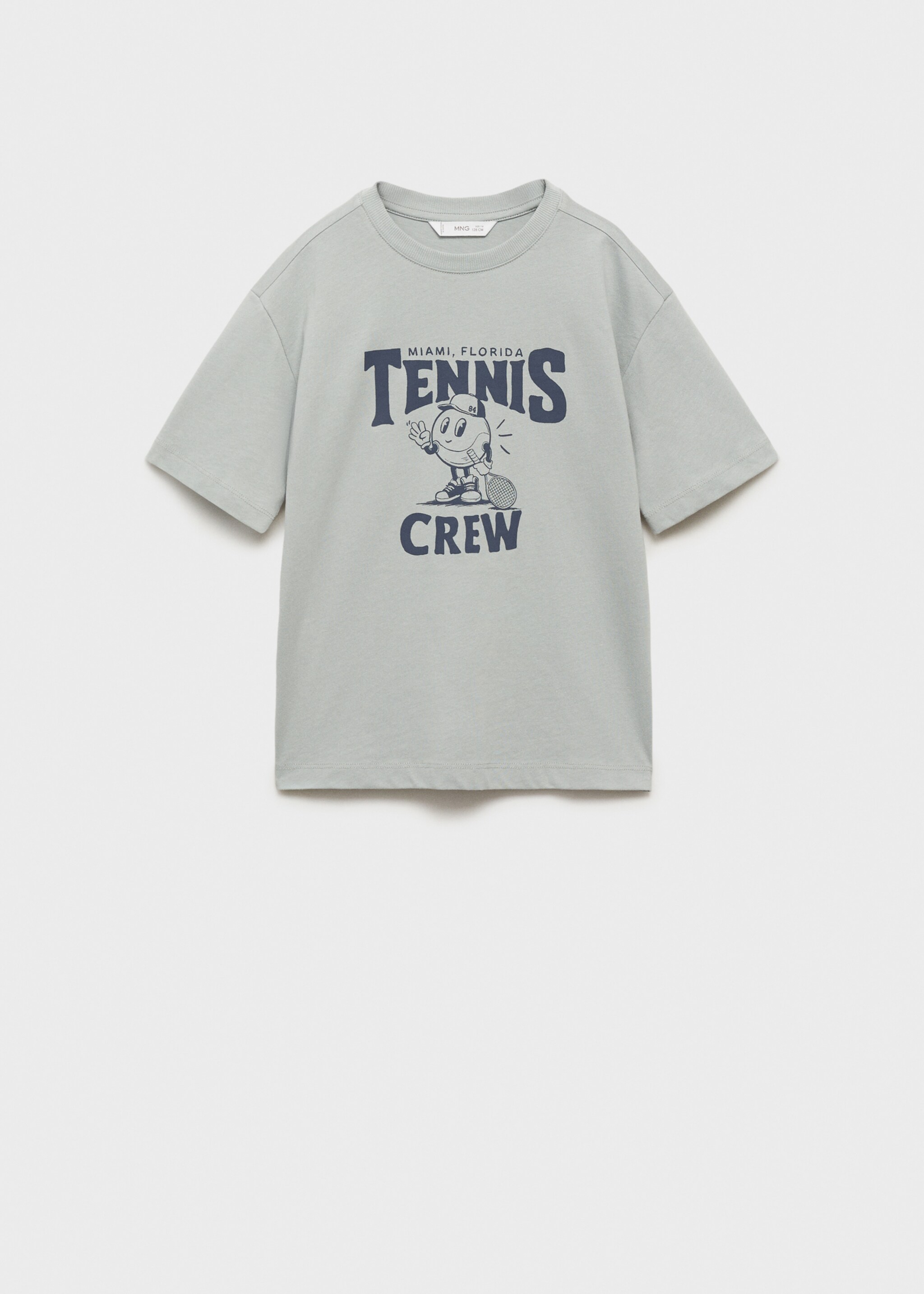 Short-sleeved printed t-shirt - Article without model, Light/Pastel Grey. Ref: 87015144-00.