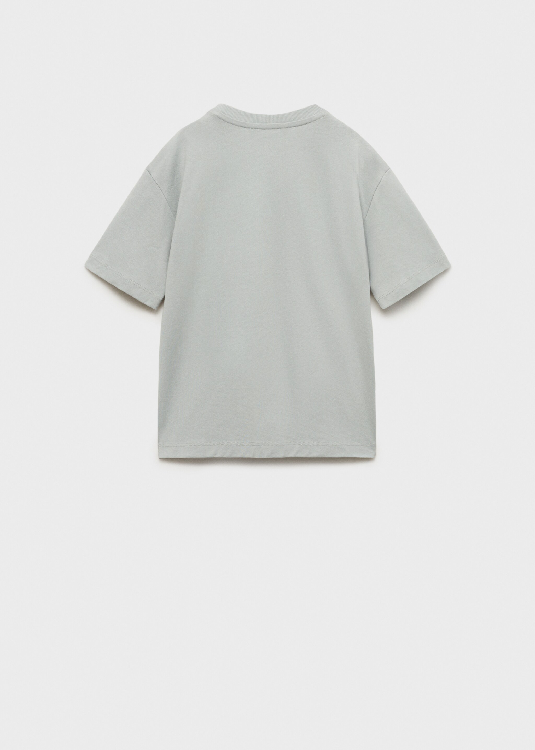 Short-sleeved printed t-shirt - Reverse of the article, Light/Pastel Grey. Ref: 87015144-00.