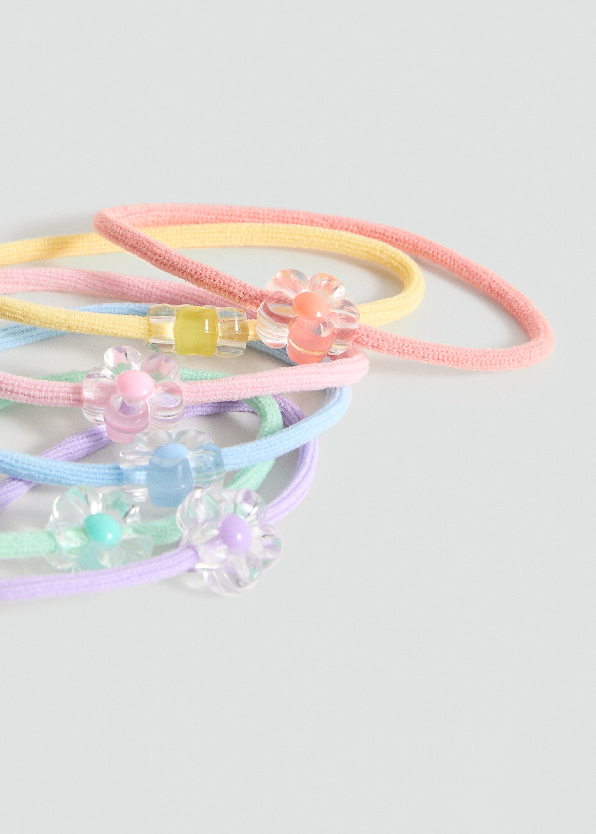 Pack 6 hair ties - Details of the article 1, Pink. Ref: 87015145-00.