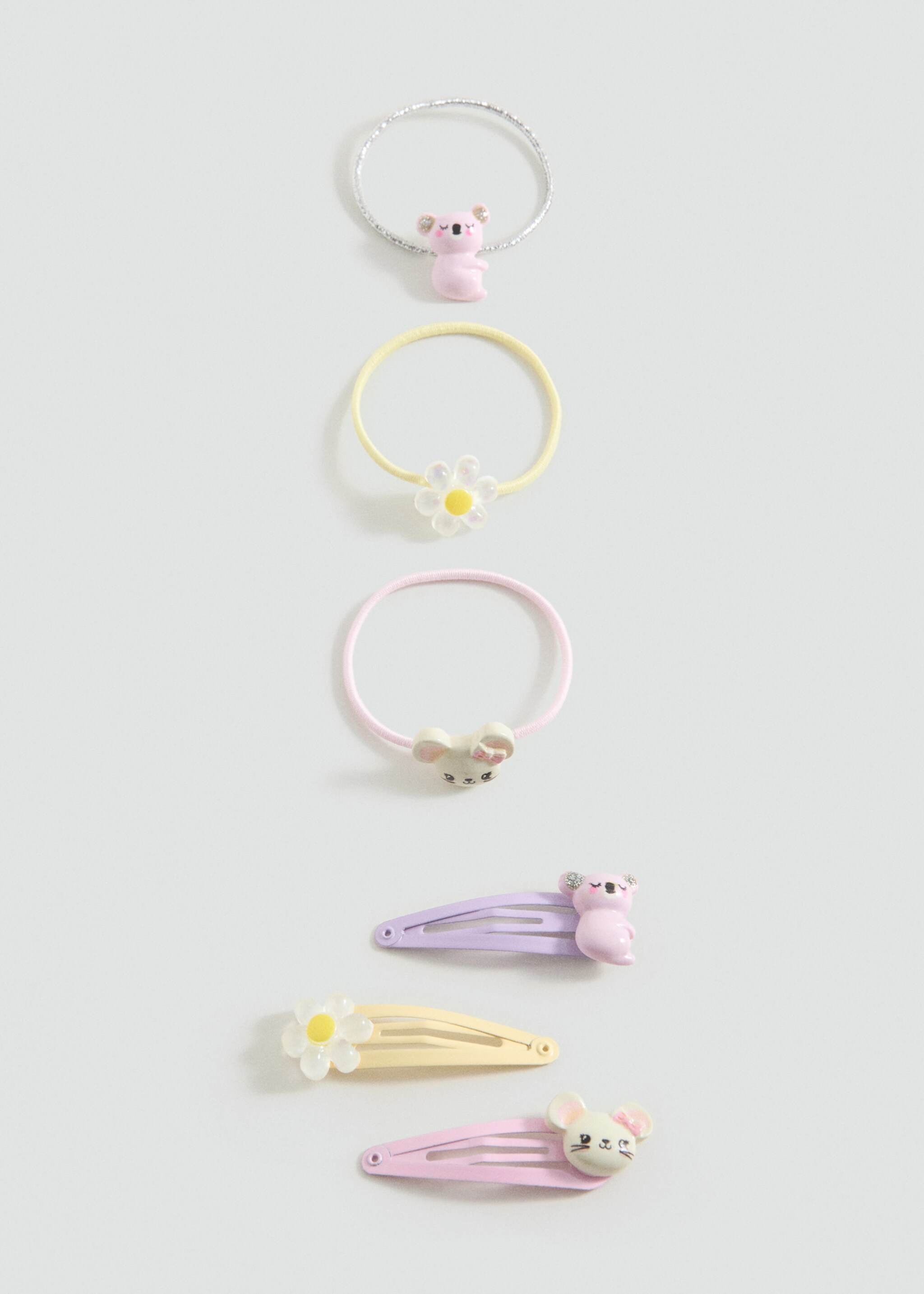 Pack of rubber bands and clips - Article without model, Pink. Ref: 87015146-00.