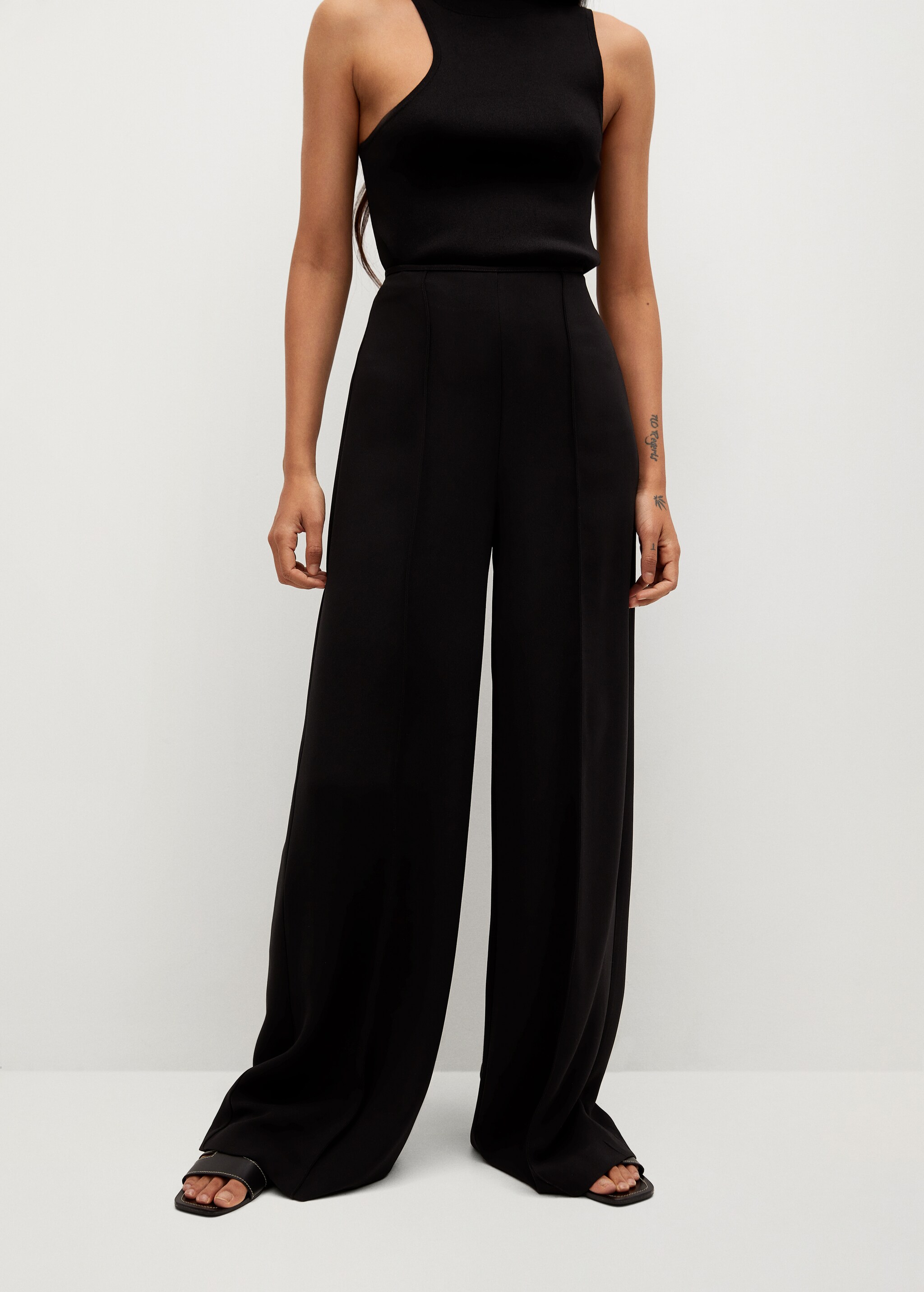 Flowy palazzo trousers - Medium plane