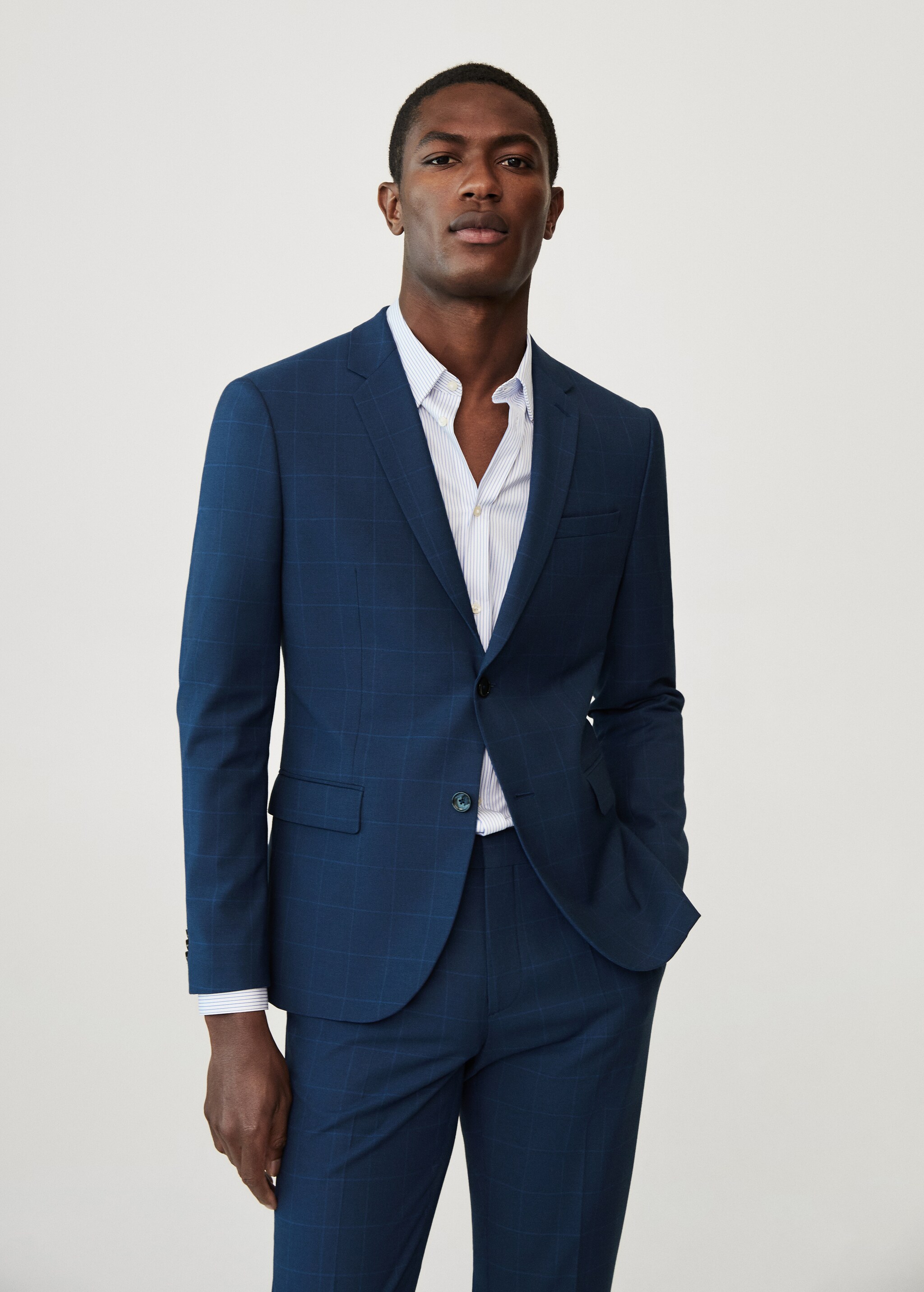 Super slim-fit Tailored check jacket - Medium plane