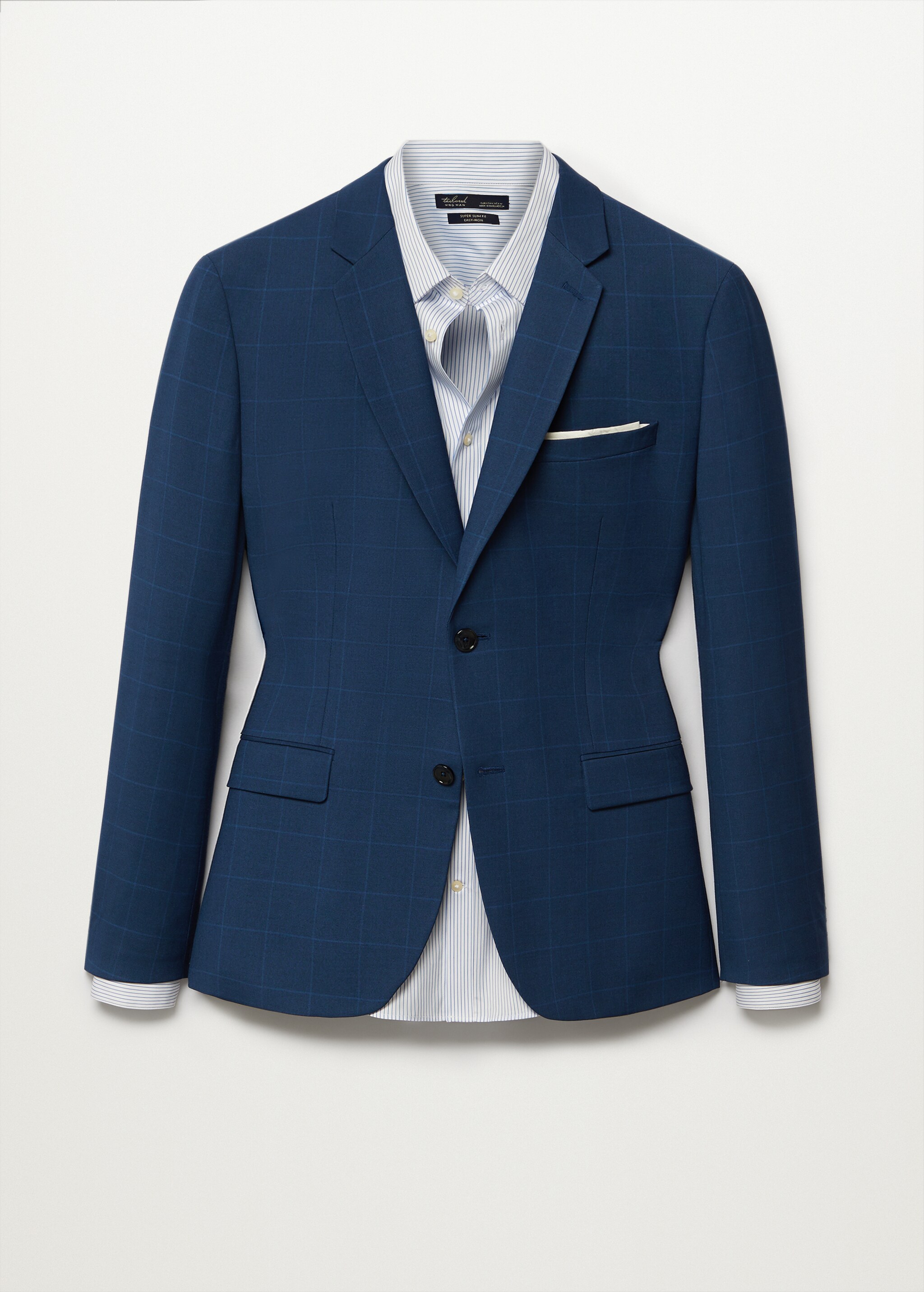 Super slim-fit Tailored check jacket - Article without model