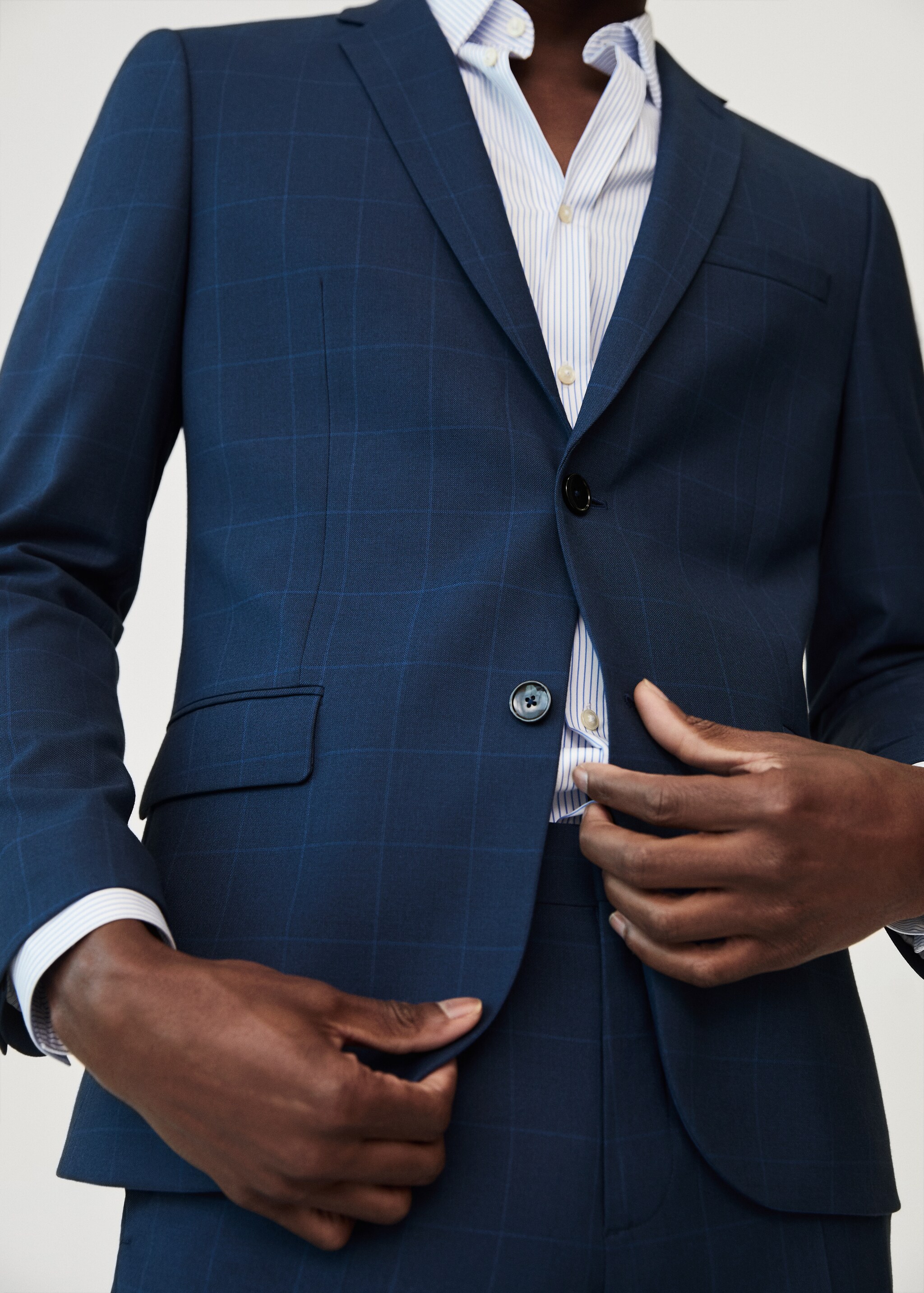 Super slim-fit Tailored check jacket - Details of the article 3