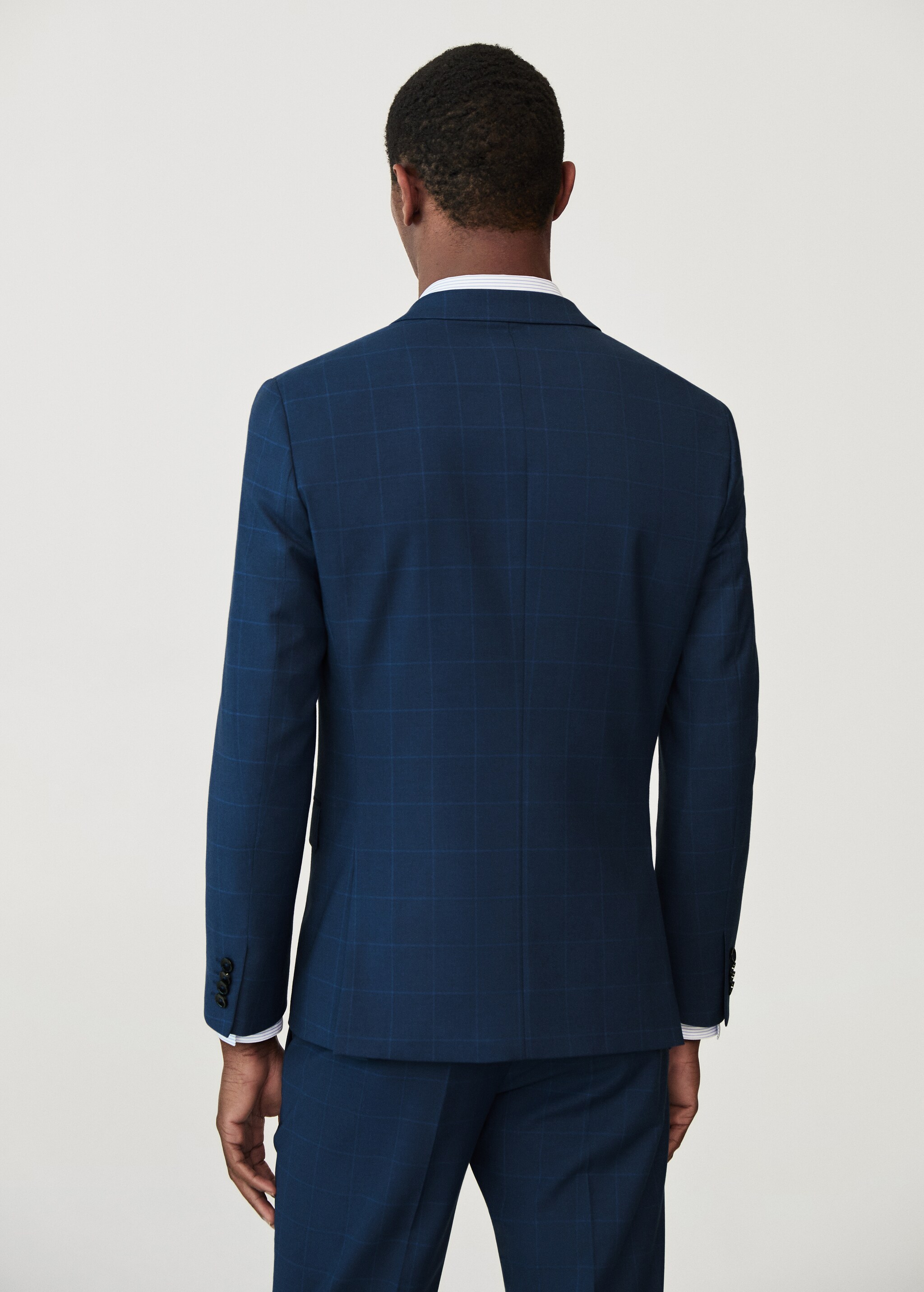 Super slim-fit Tailored check jacket - Reverse of the article