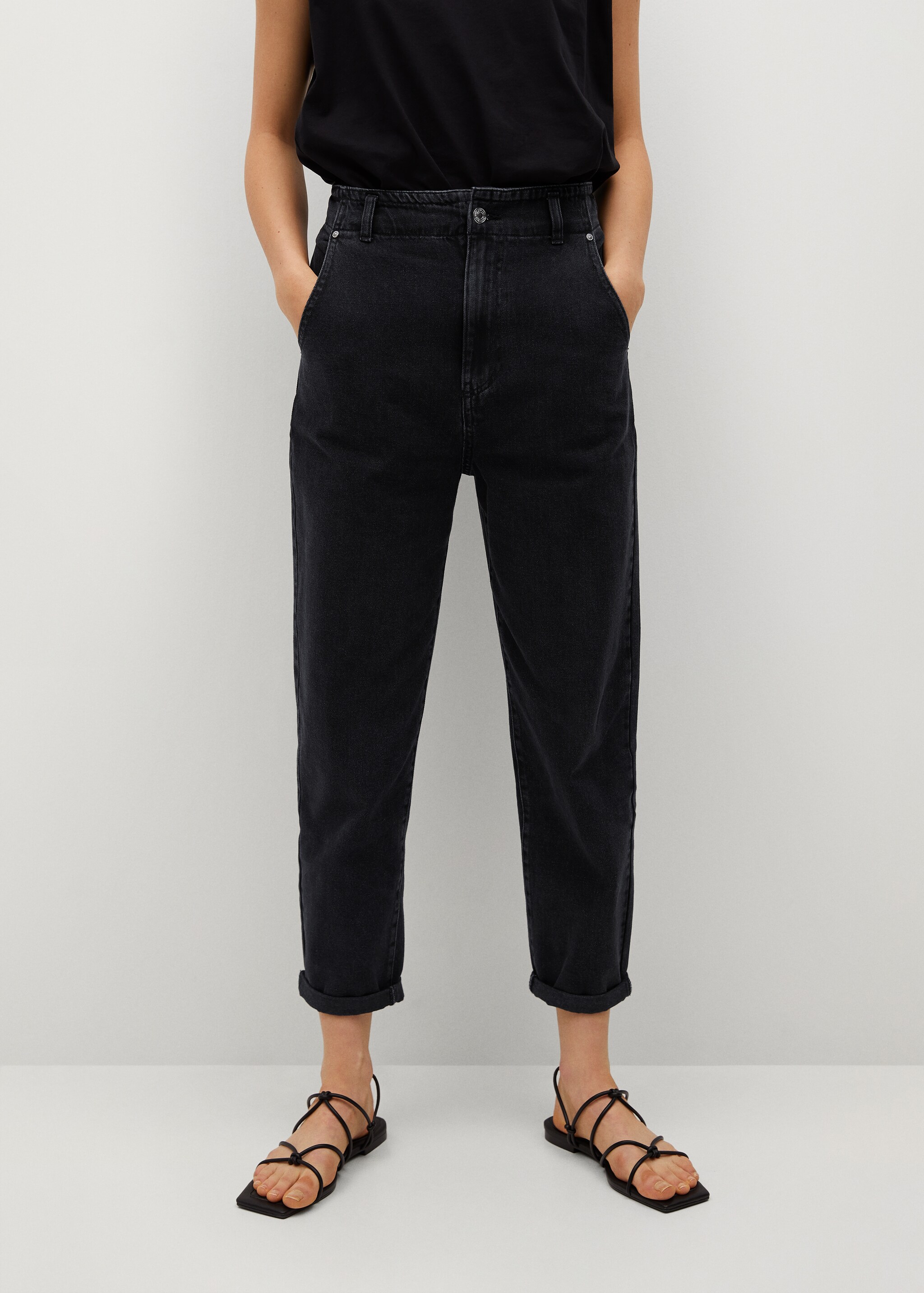 Waist straight Slouchy jeans - Medium plane