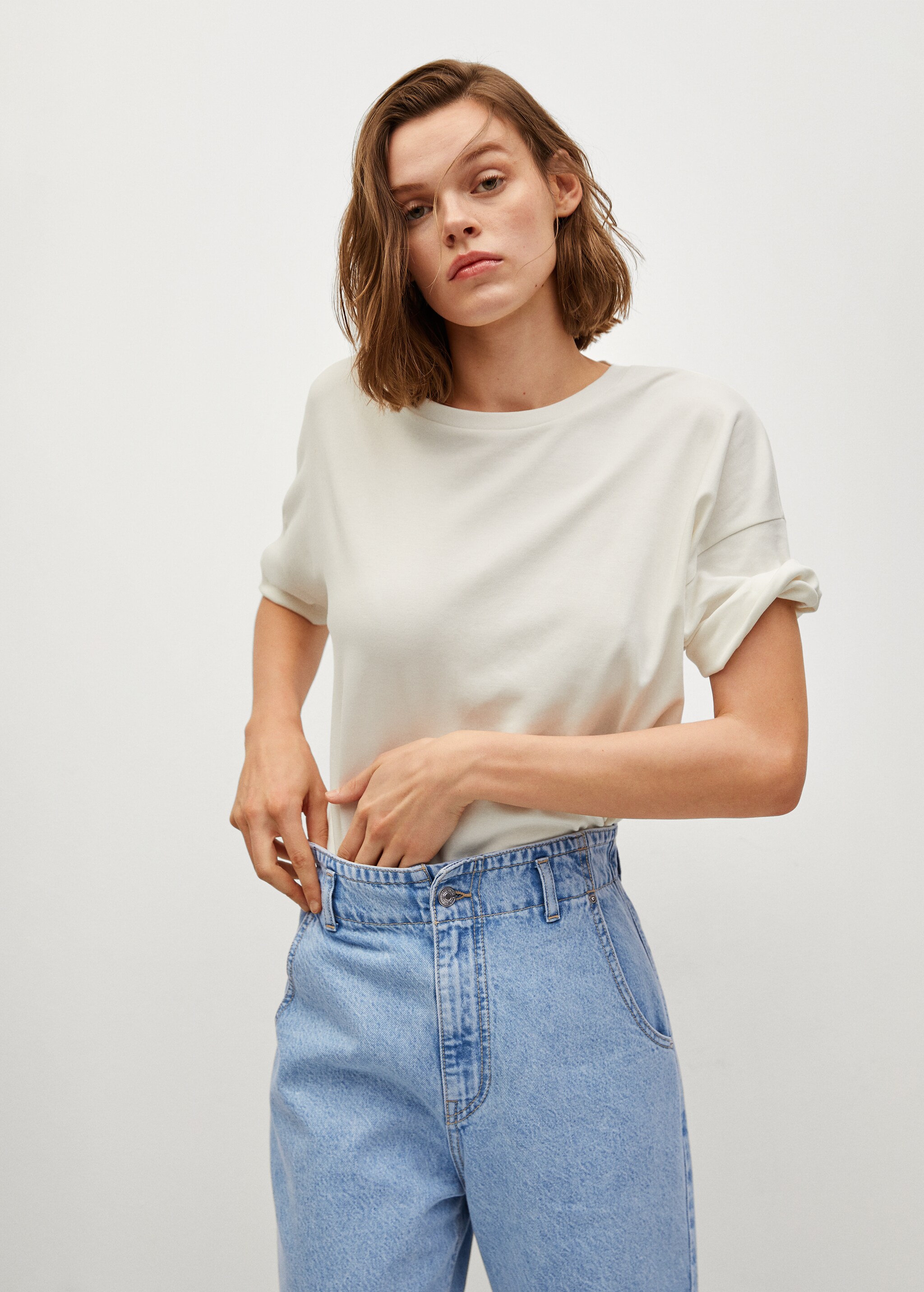 Waist straight Slouchy jeans - Details of the article 2