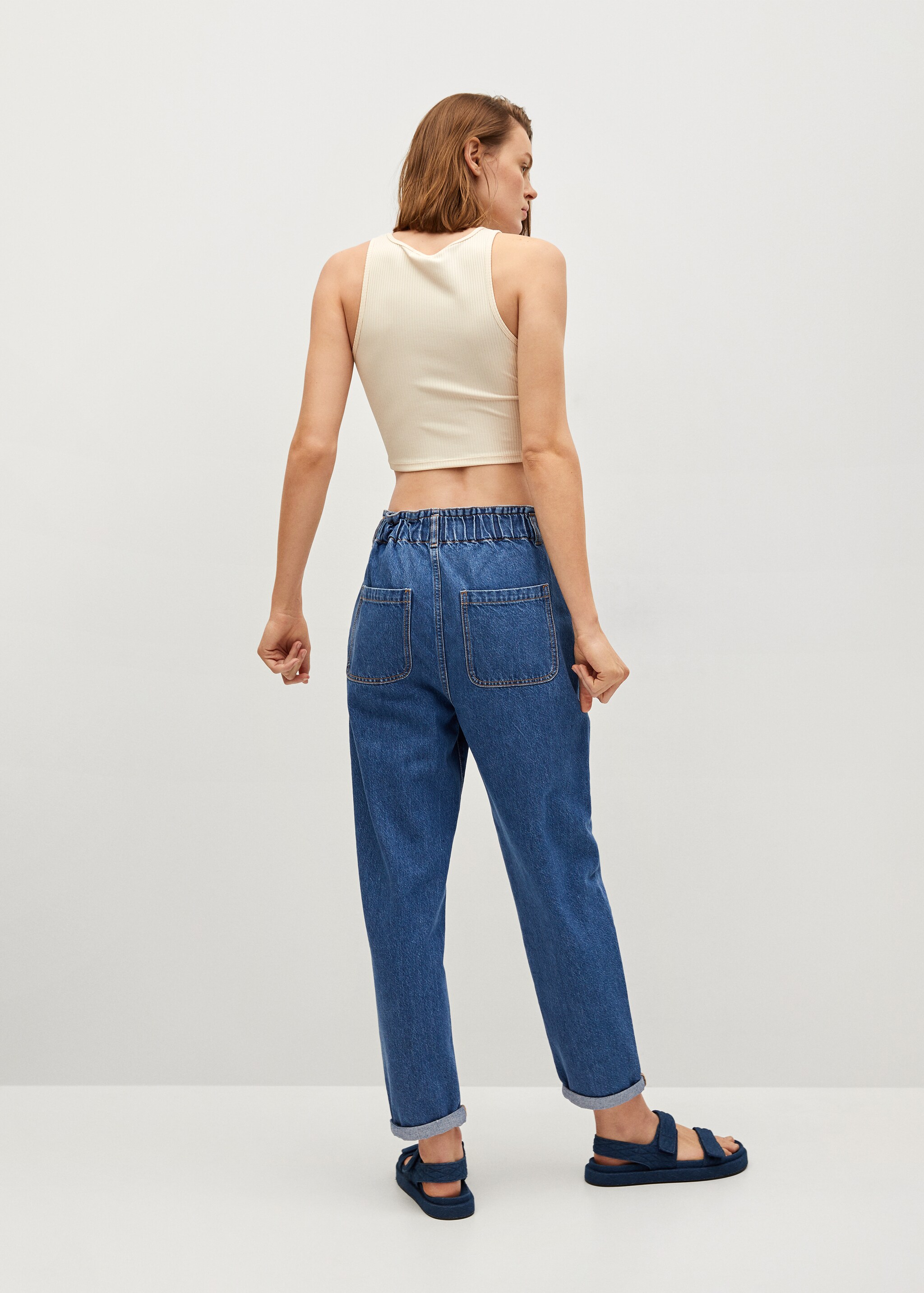 Jeans slouchy cintura elastica - Reverso del artículo