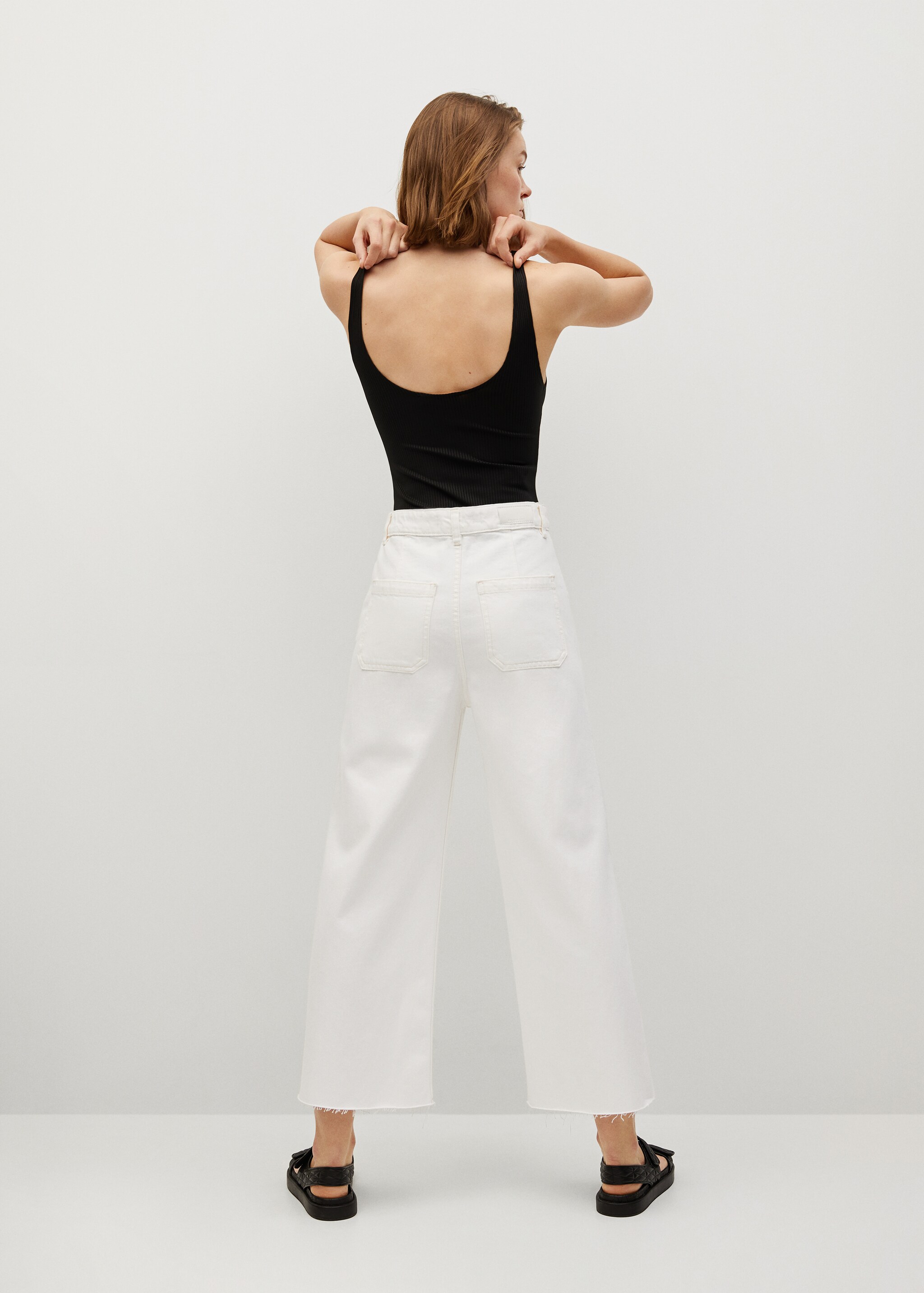 Jupe-culotte jean taille haute - Verso de l’article