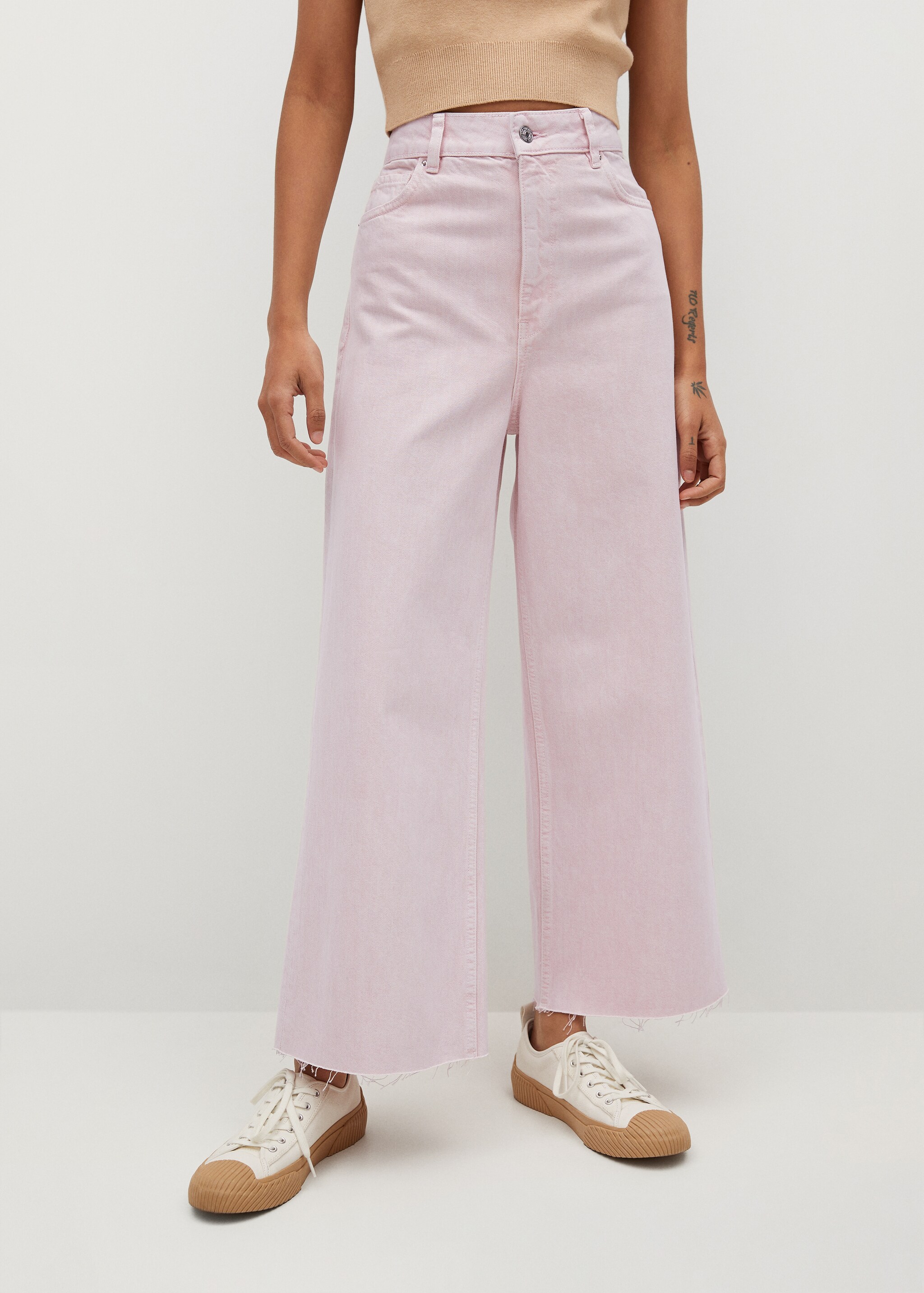 Jeans culotte high waist - Medium plane