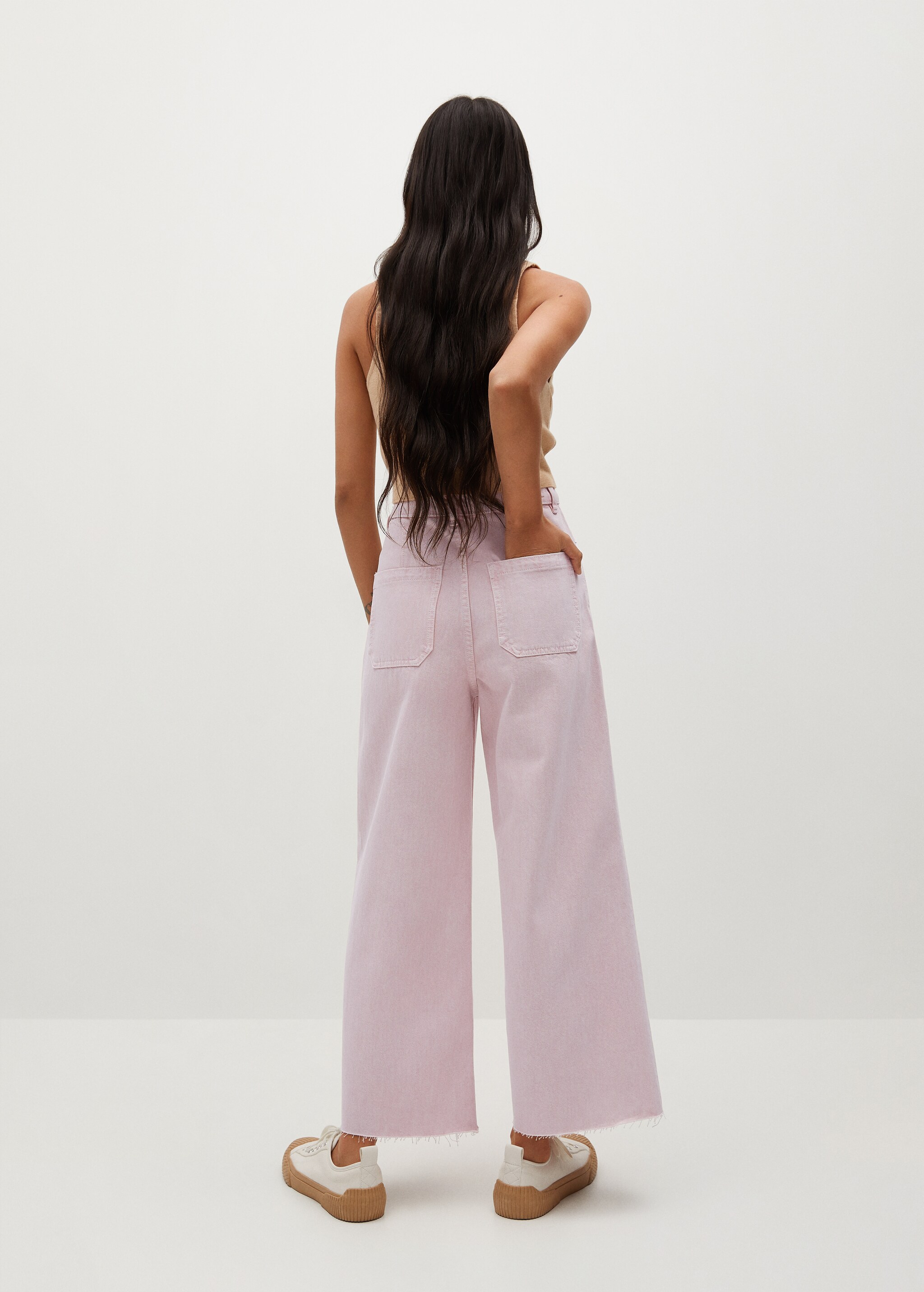 Jeans culotte high waist - Reverse of the article