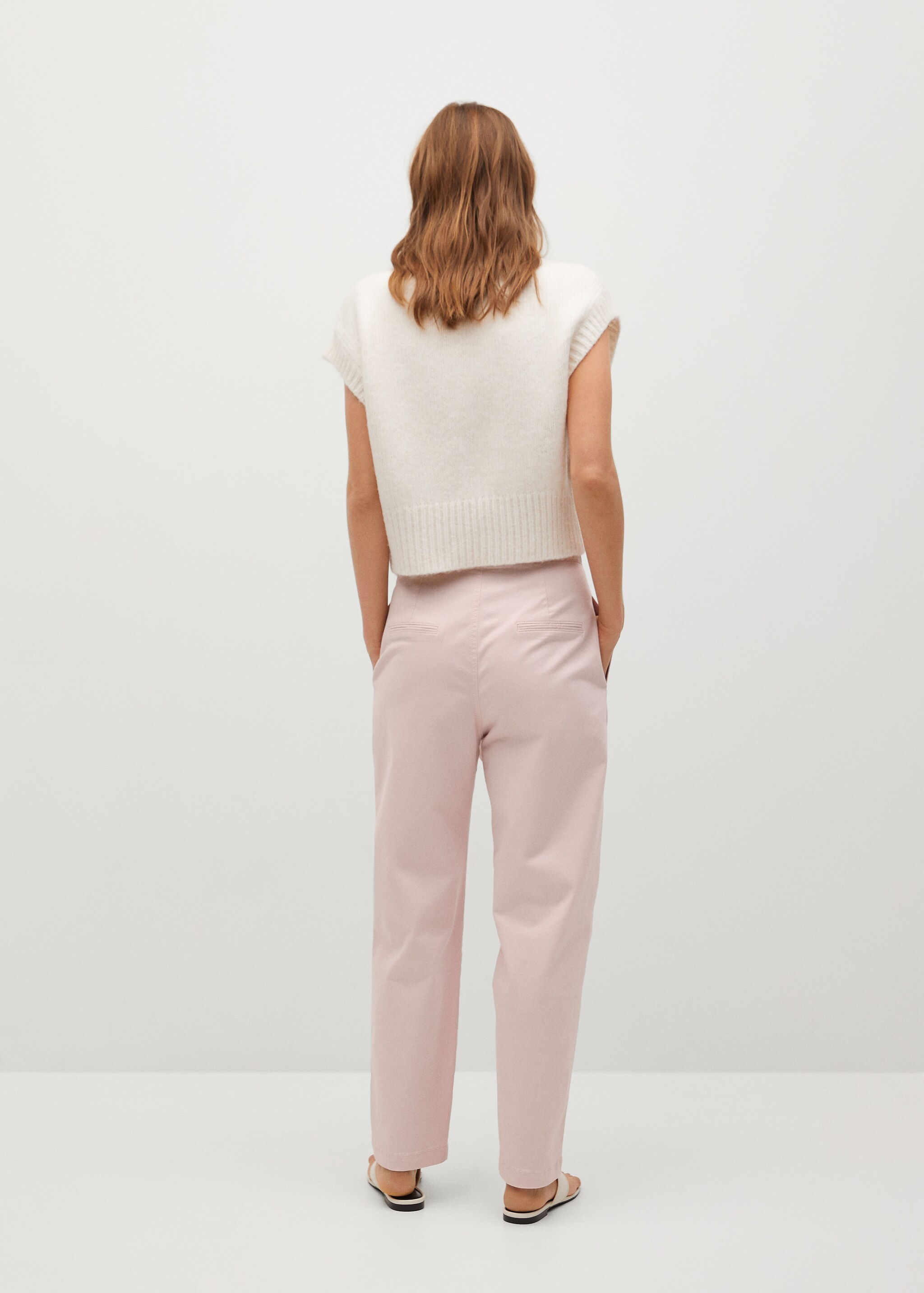 Pantalón pinzas algodón - Reverso del artículo