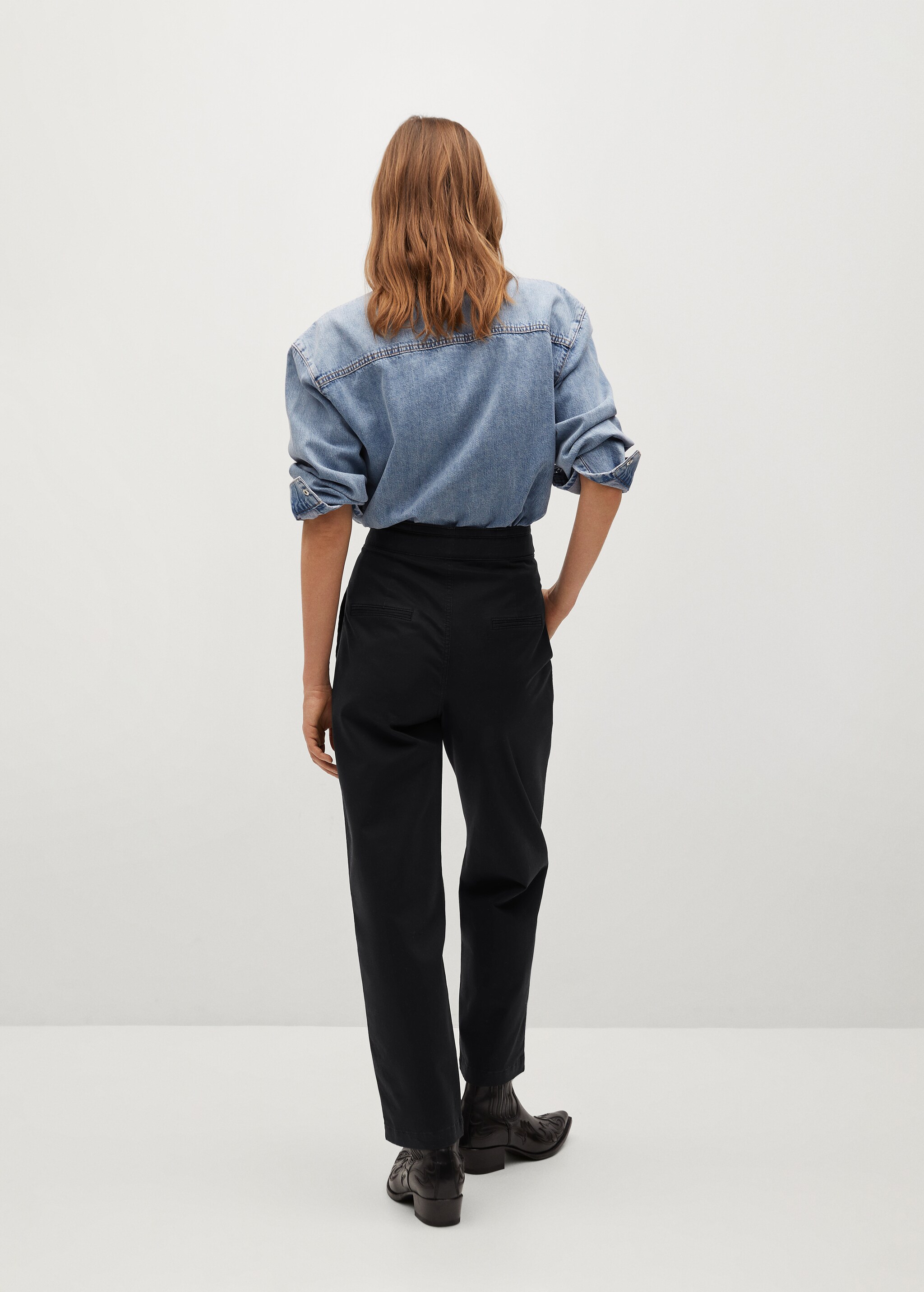 Pantalón pinzas algodón - Reverso del artículo