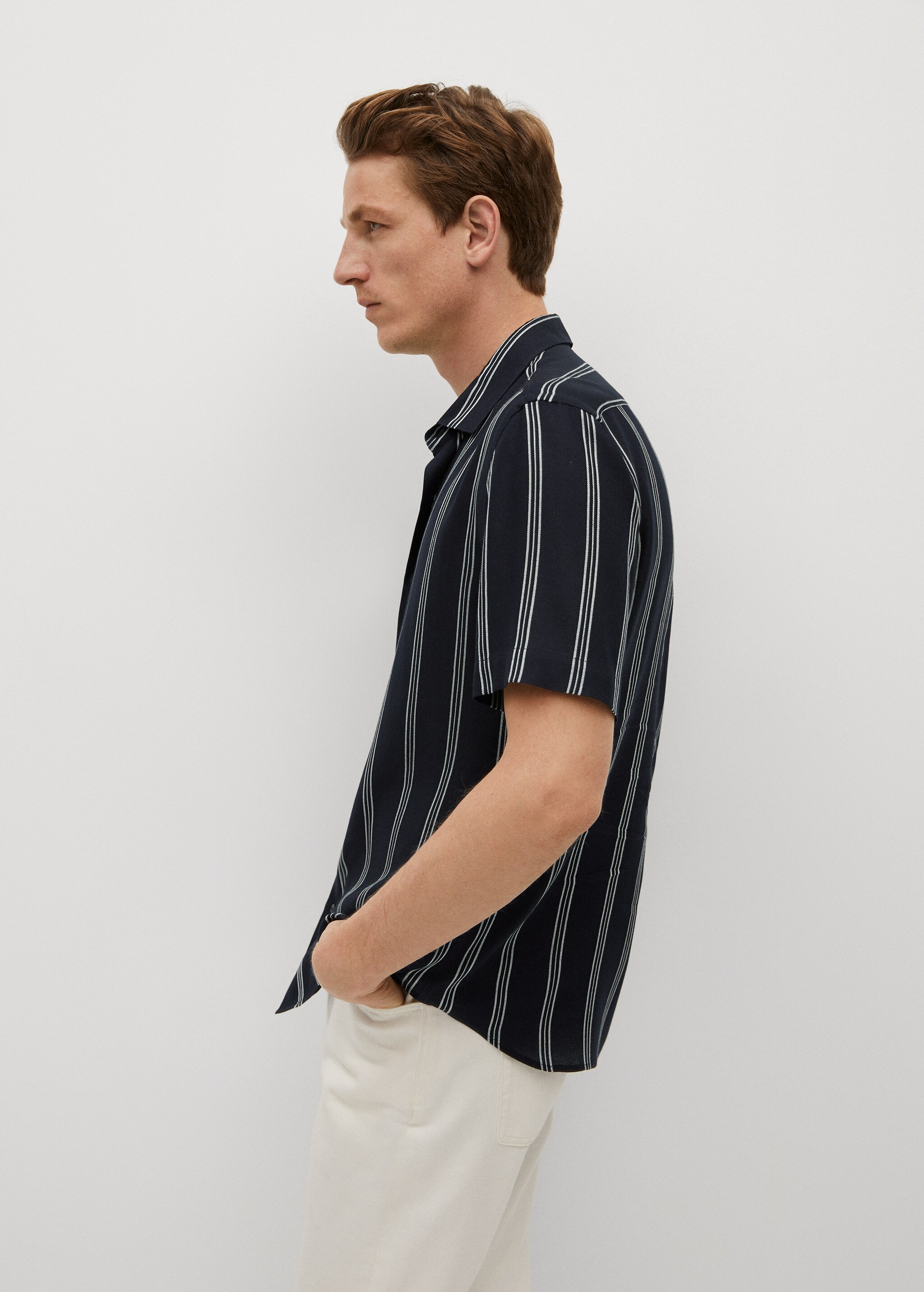 Camisa regular fit fluida rayas - Detalle del artículo 2