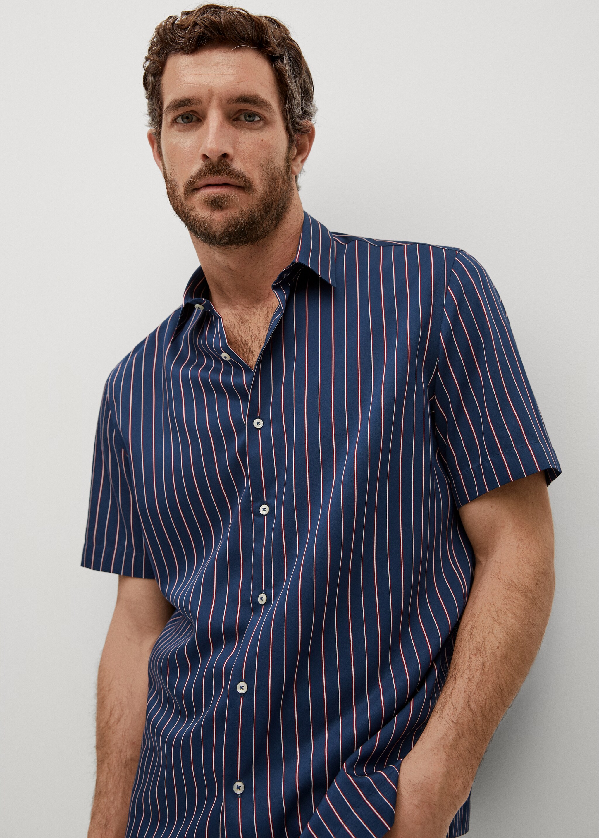 Fluid striped regular-fit shirt - Medium plane