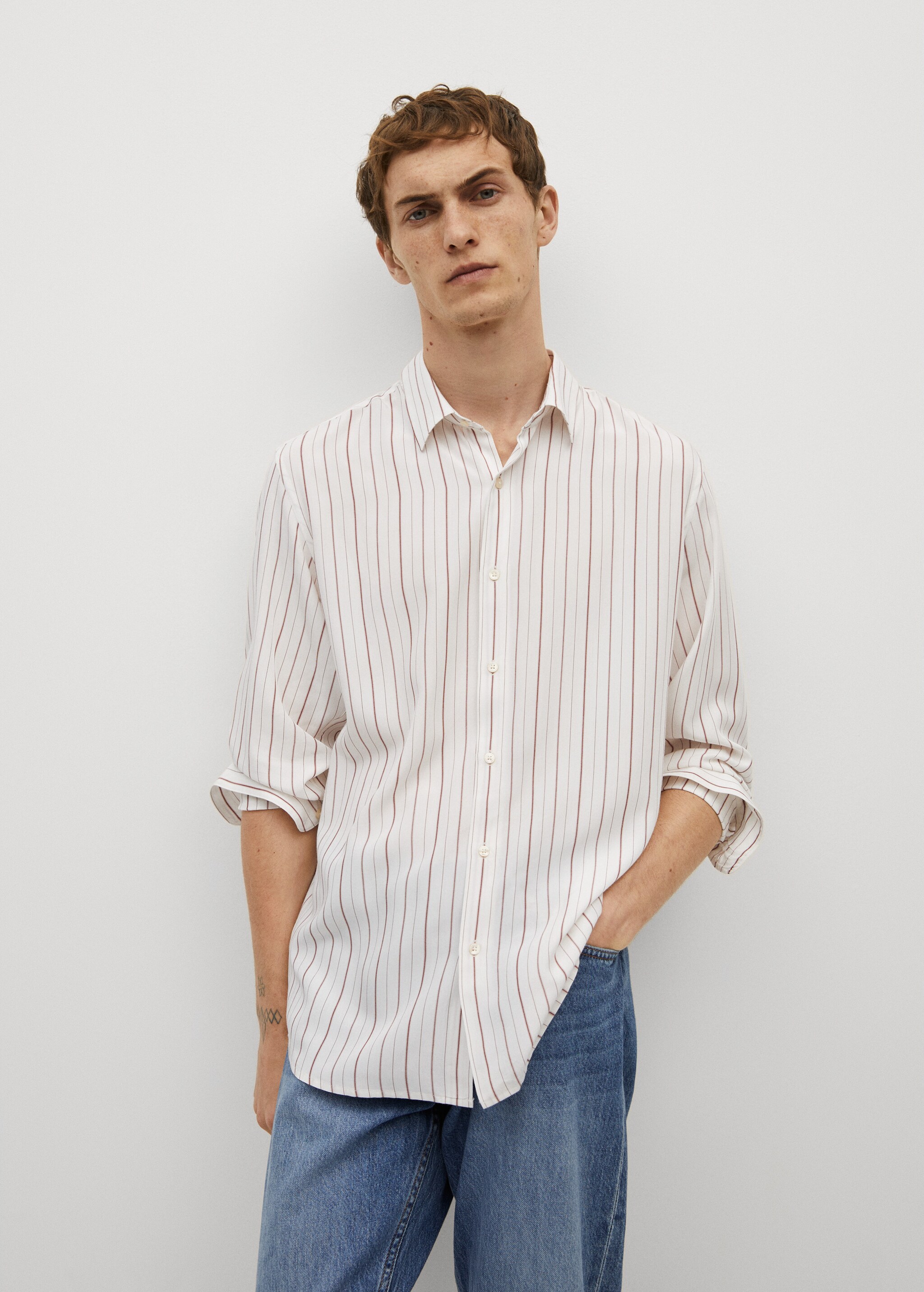 Chemise regular-fit fluide rayures - Plan moyen