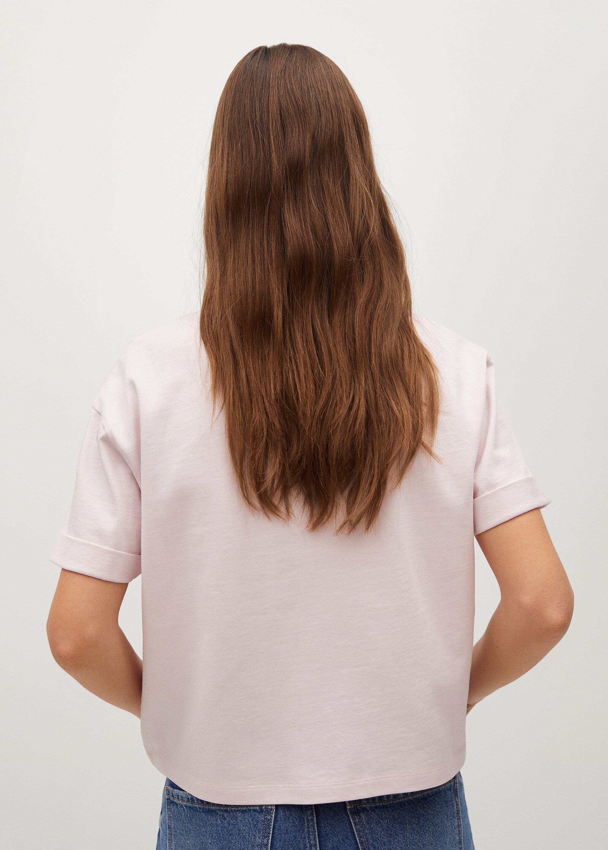 Bedrucktes Baumwoll-T-Shirt - Rückseite des Artikels