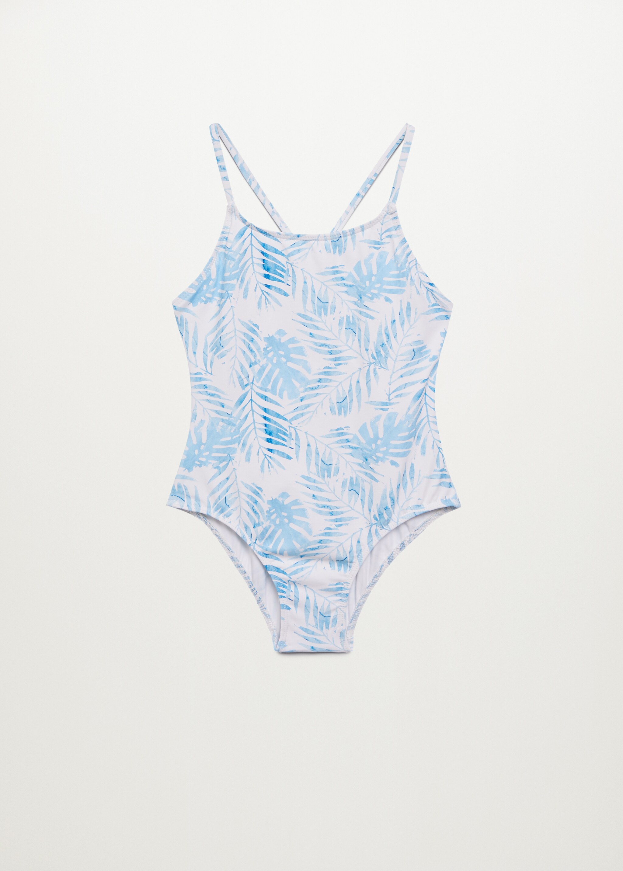 Tropical-print swimsuit with ruffles - Article without model