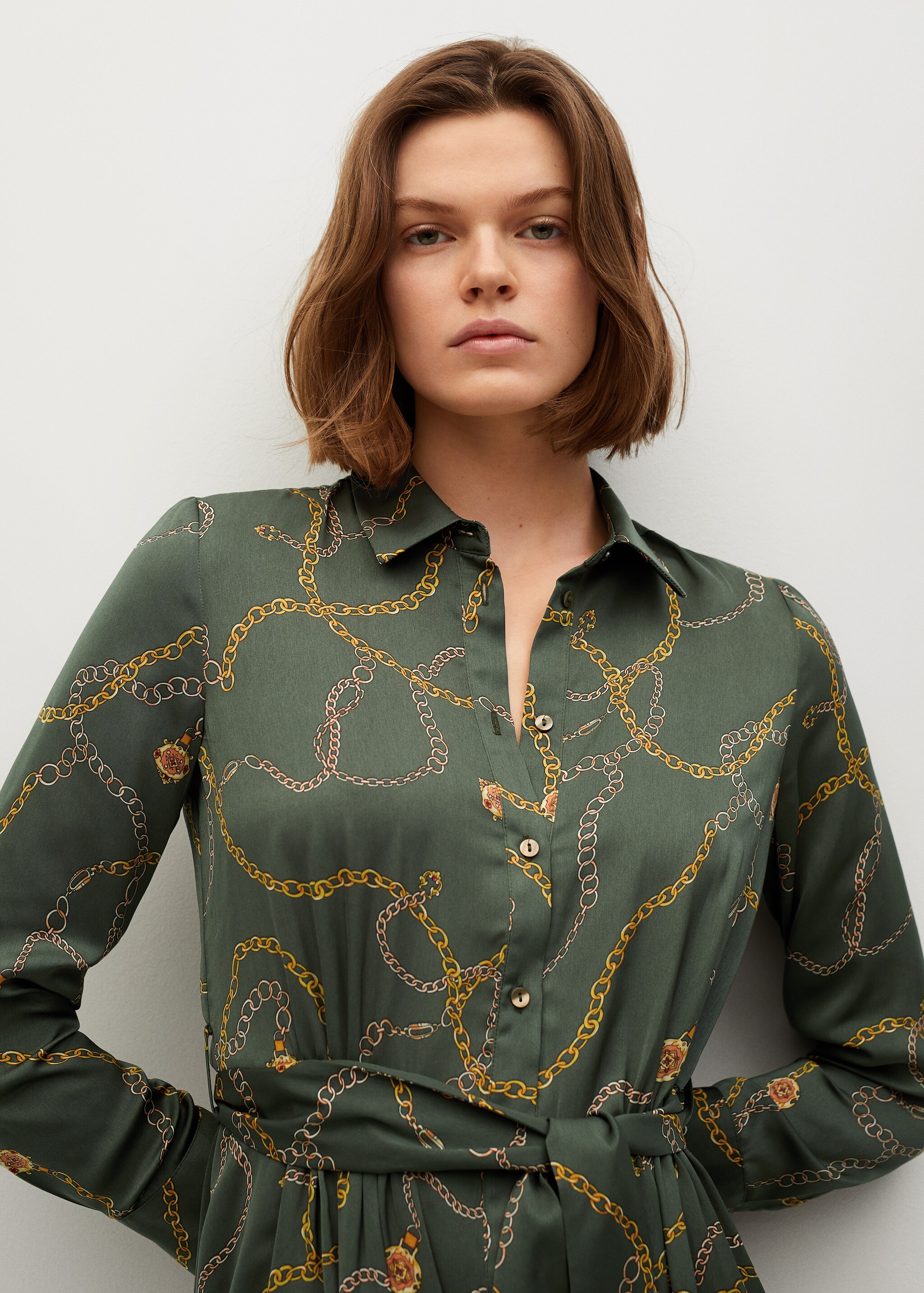 Vestido camisero estampado - Detalle del artículo 1