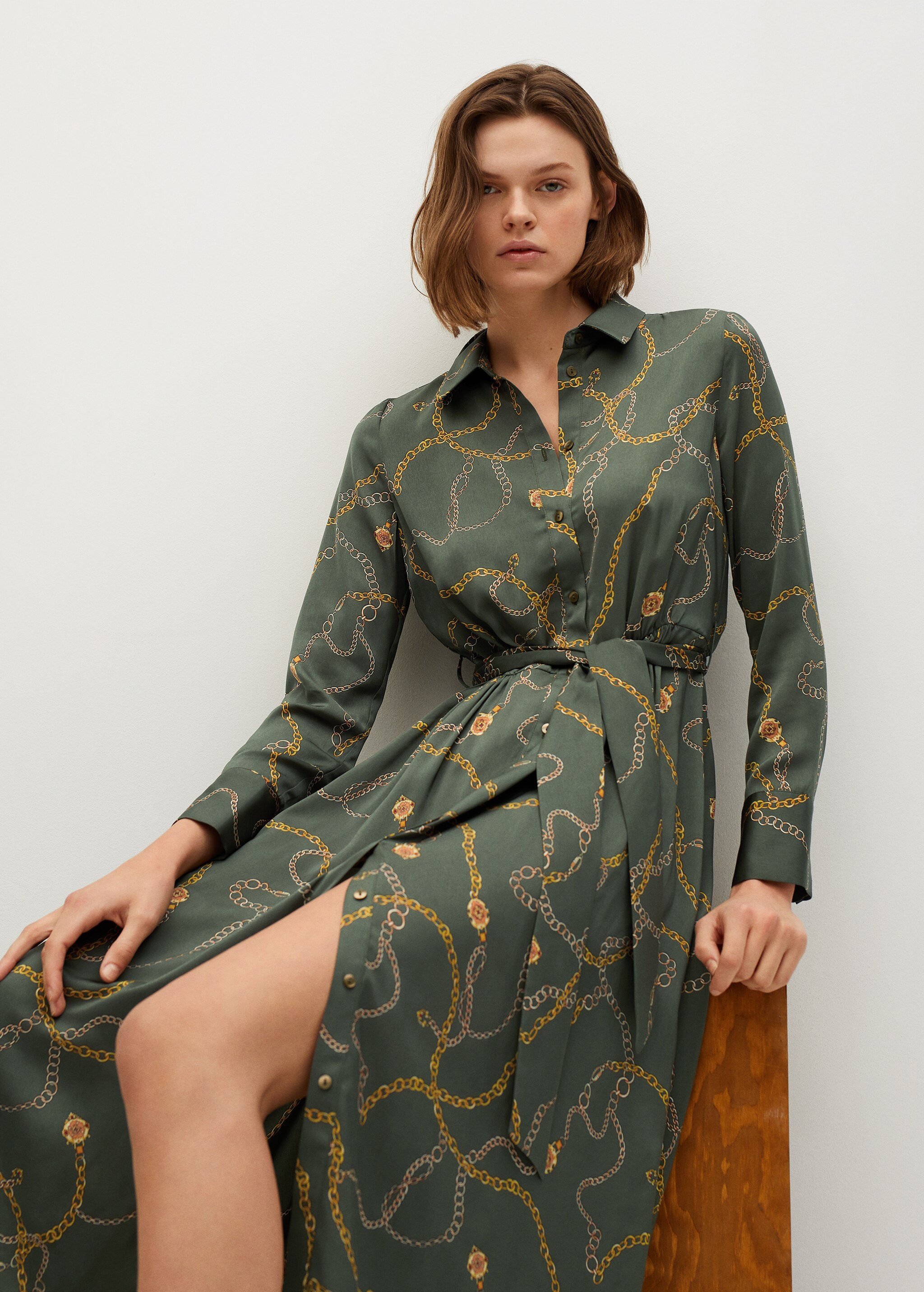Vestido camisero estampado - Detalle del artículo 3