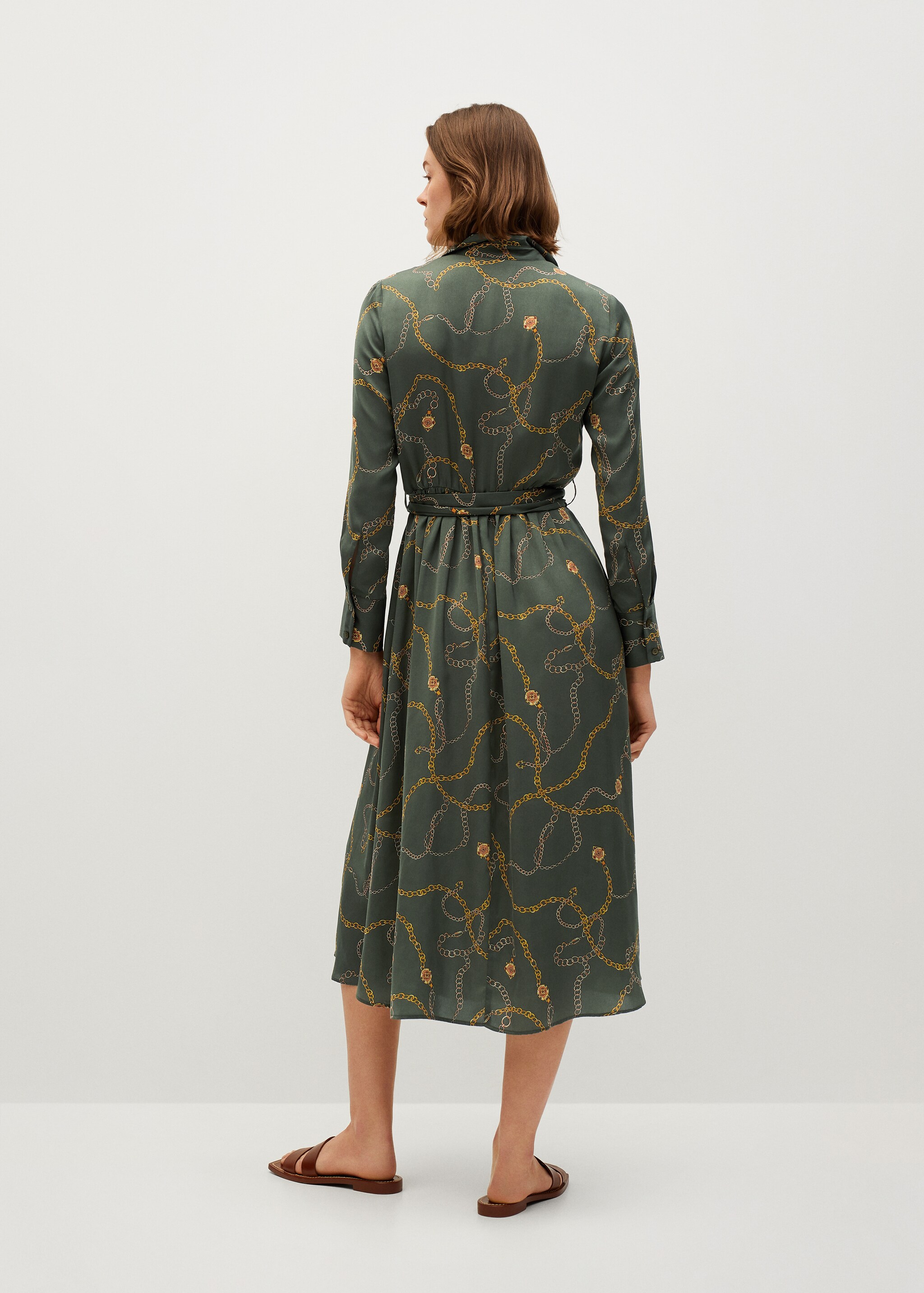 Vestido camisero estampado - Reverso del artículo
