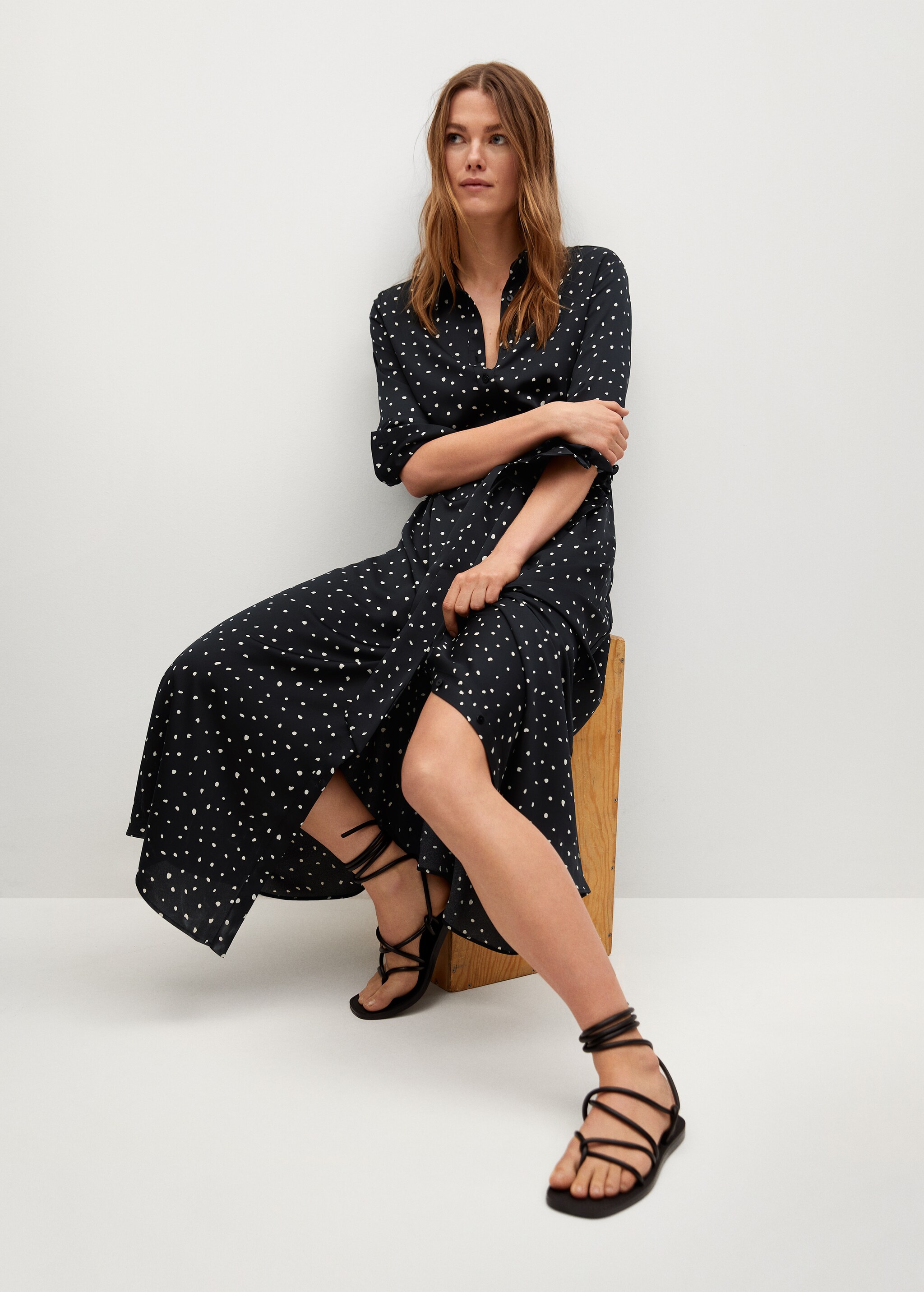 Vestido camisero estampado - Detalle del artículo 4