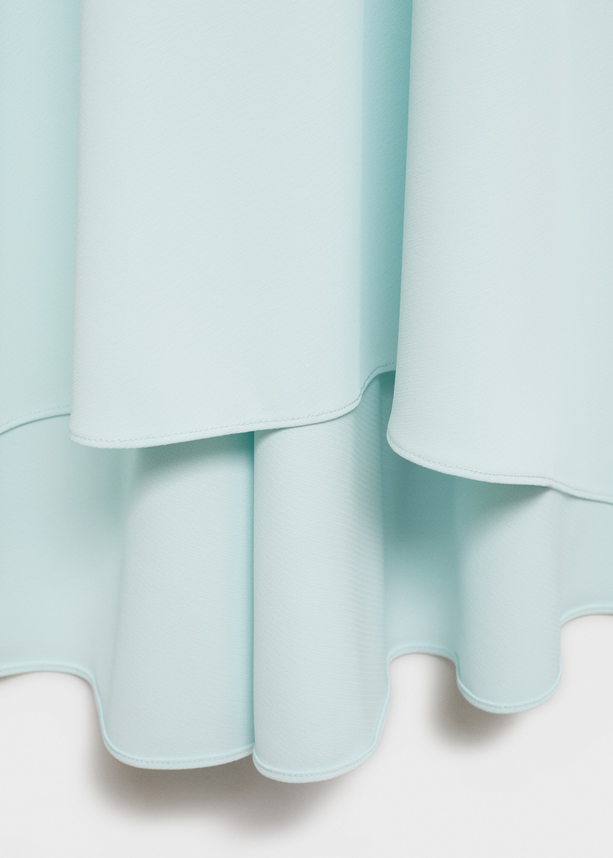 Long flared sleeve dress - Details of the article 8, Sky Blue. Ref: 87015731-00.