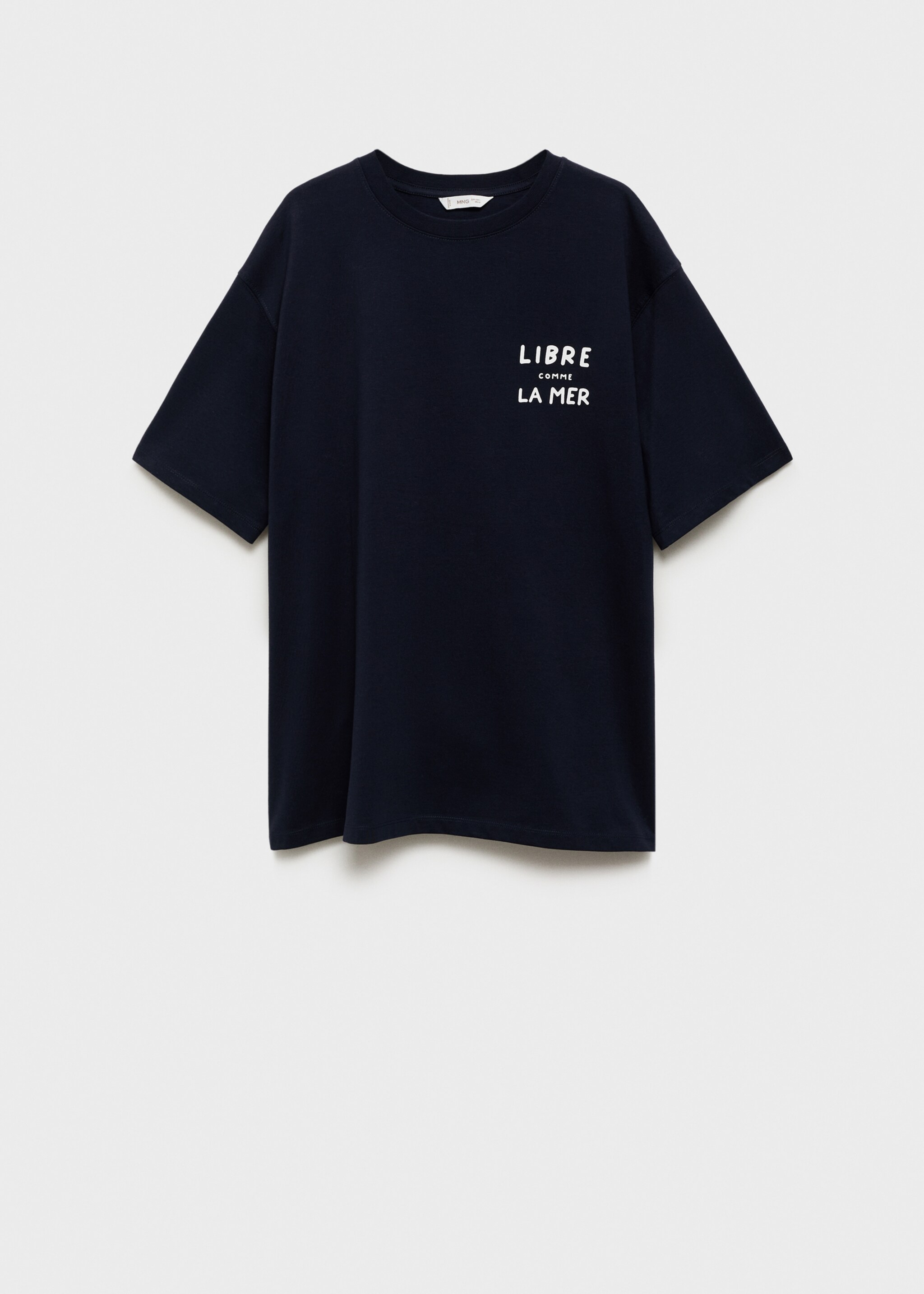 Μπλούζα τύπωμα κοντό μανίκι - Προϊόν χωρίς μοντέλο, Σκούρο Μπλε Μαρέν. Ref: 87015739-00.