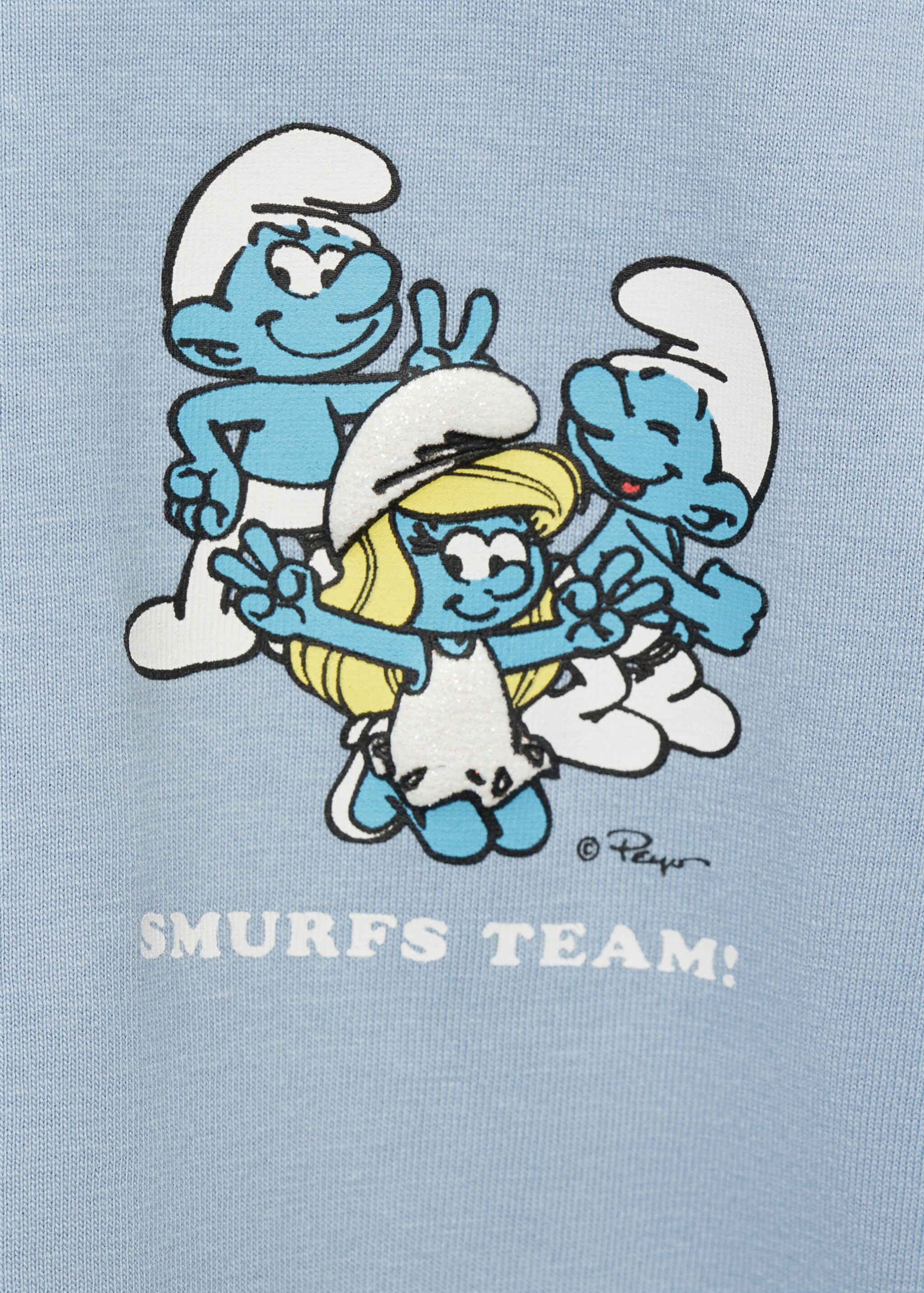 T-shirt Shtroumpfs à volants - Détail de l'article 8, Bleu. Ref: 87015743-00.