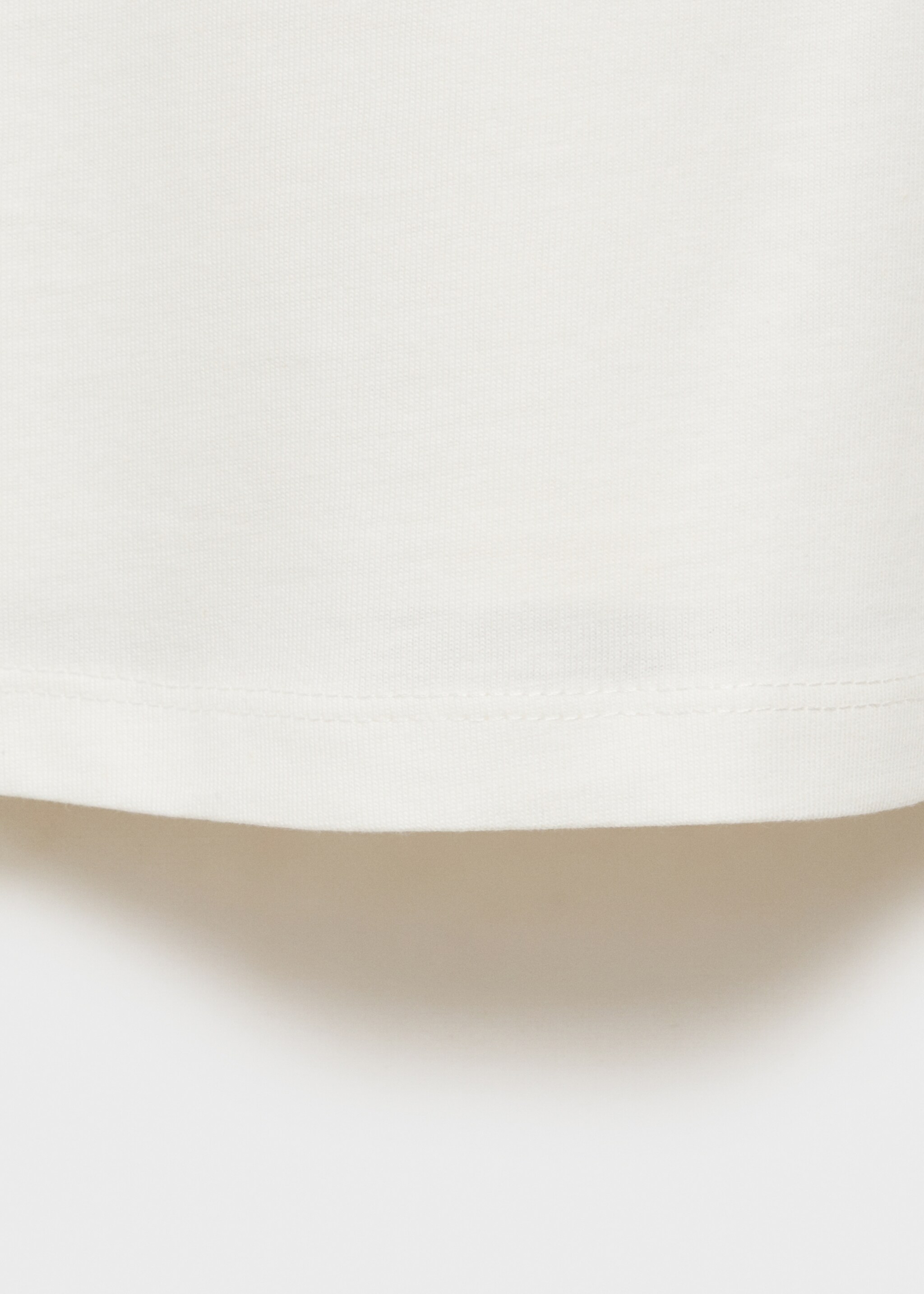 Cotton t-shirt with printed message - Details of the article 0, Off White. Ref: 87015746-00.