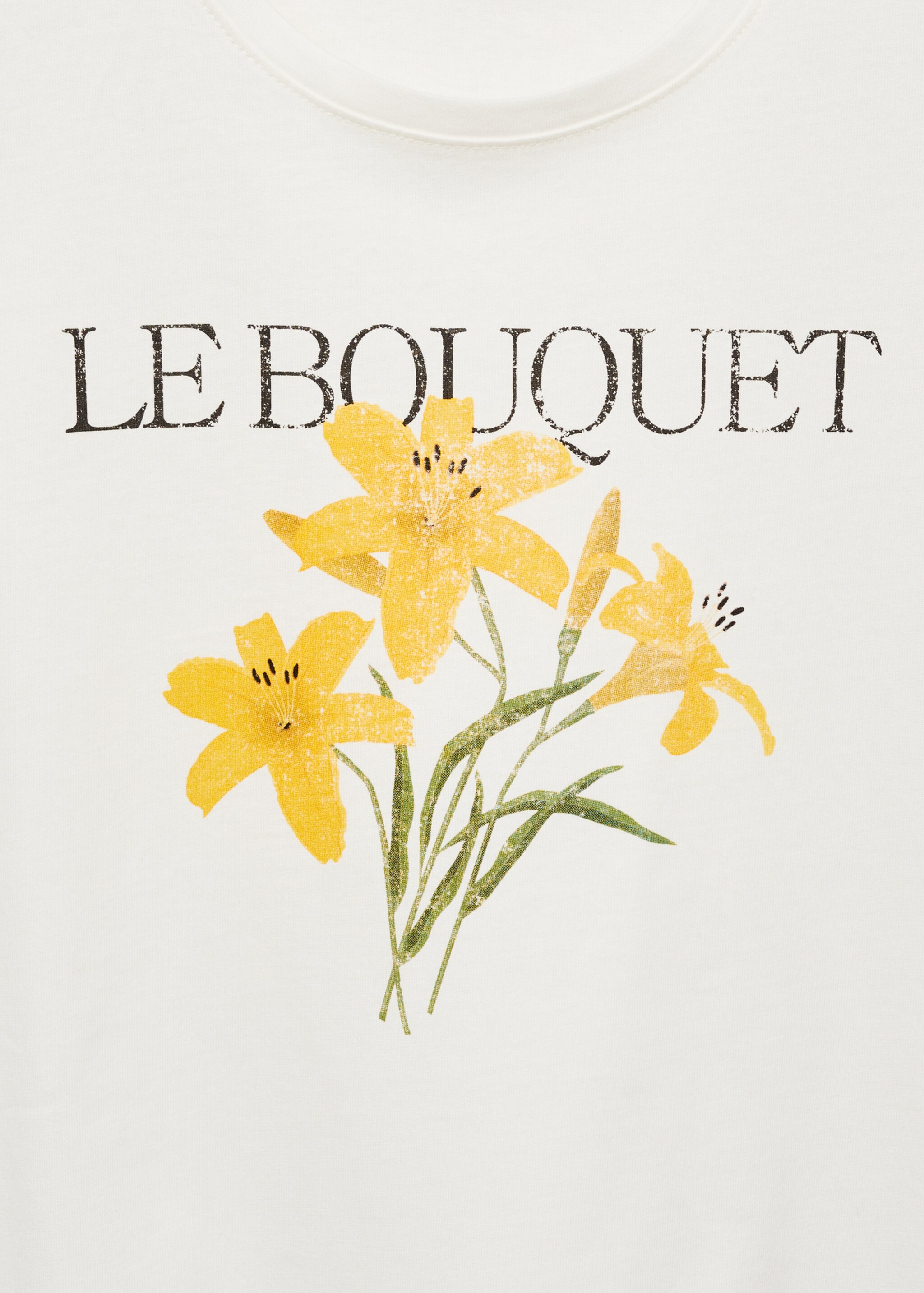 Cotton t-shirt with printed message - Details of the article 8, Off White. Ref: 87015746-00.