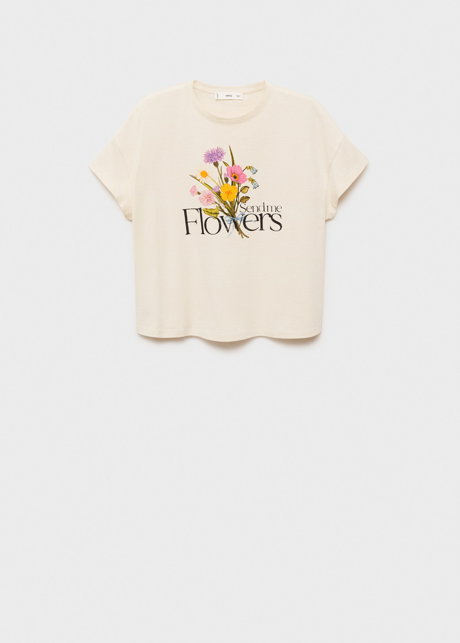 Cotton t-shirt with printed message - Article without model