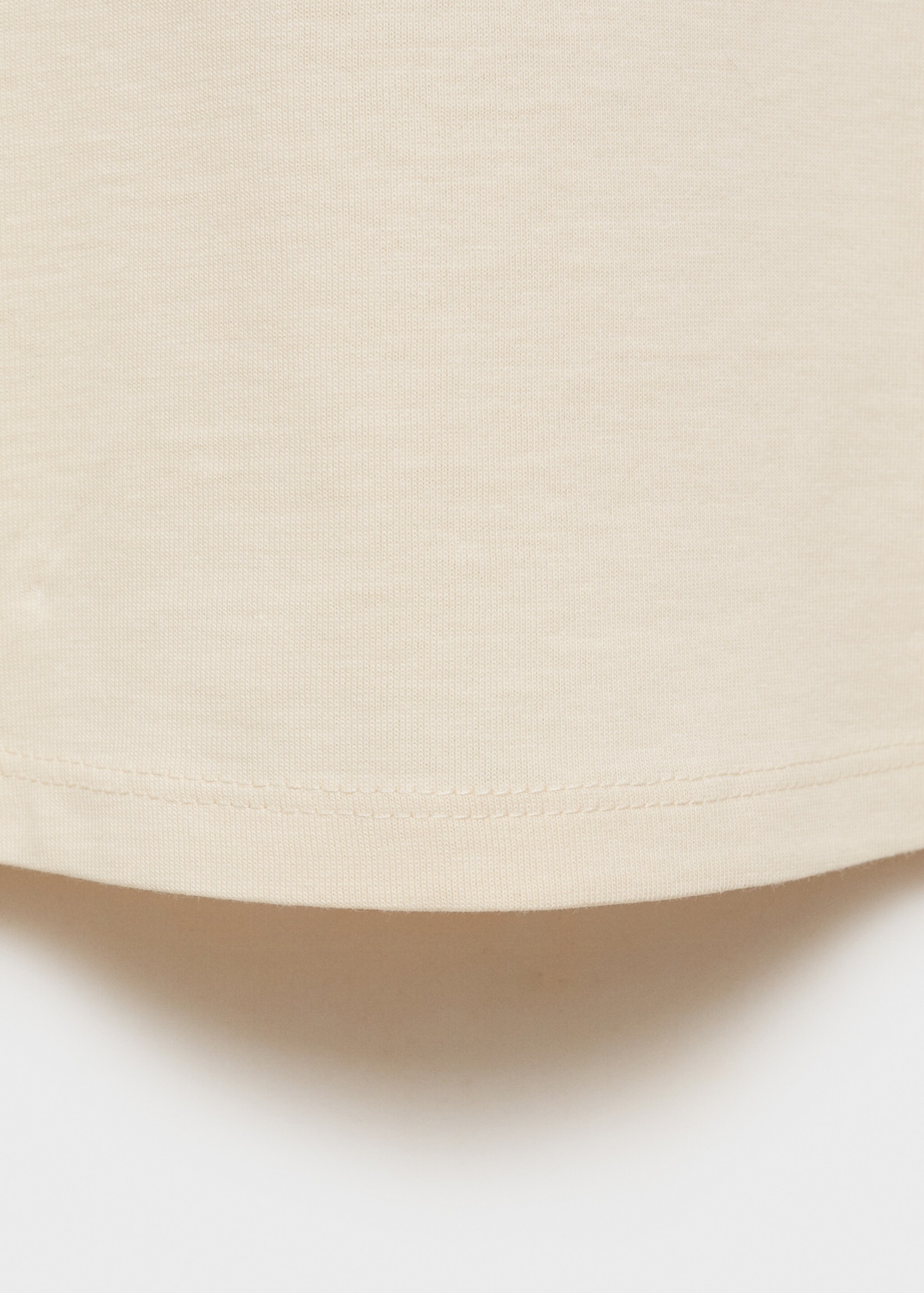 Cotton t-shirt with printed message - Details of the article 0, Beige. Ref: 87015746-00.