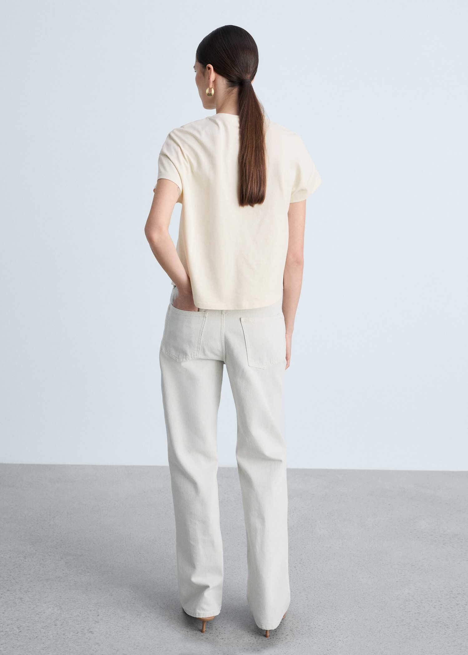 Cotton t-shirt with printed message - Reverse of the article