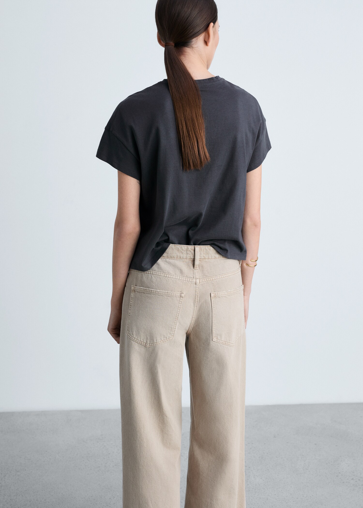 Cotton t-shirt with printed message - Reverse of the article