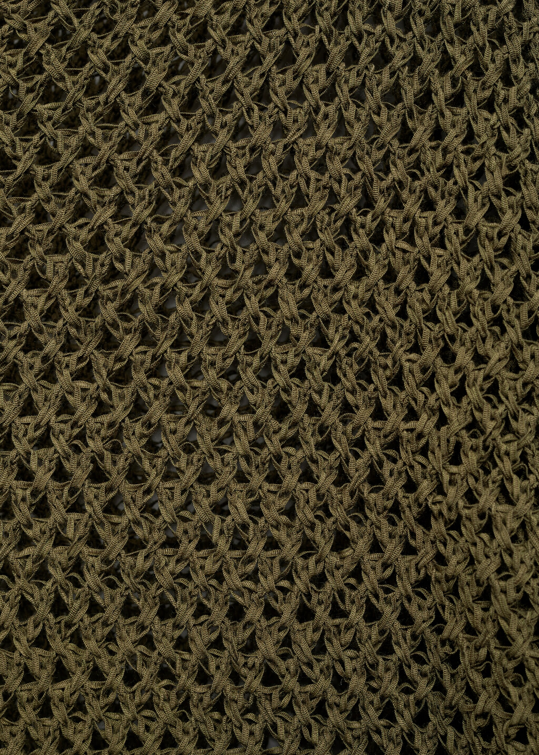 Pullover mit U-Boot-Ausschnitt und Lochstrickmuster - Detail des Artikels 8, Khaki. Ref: 87015754-00.