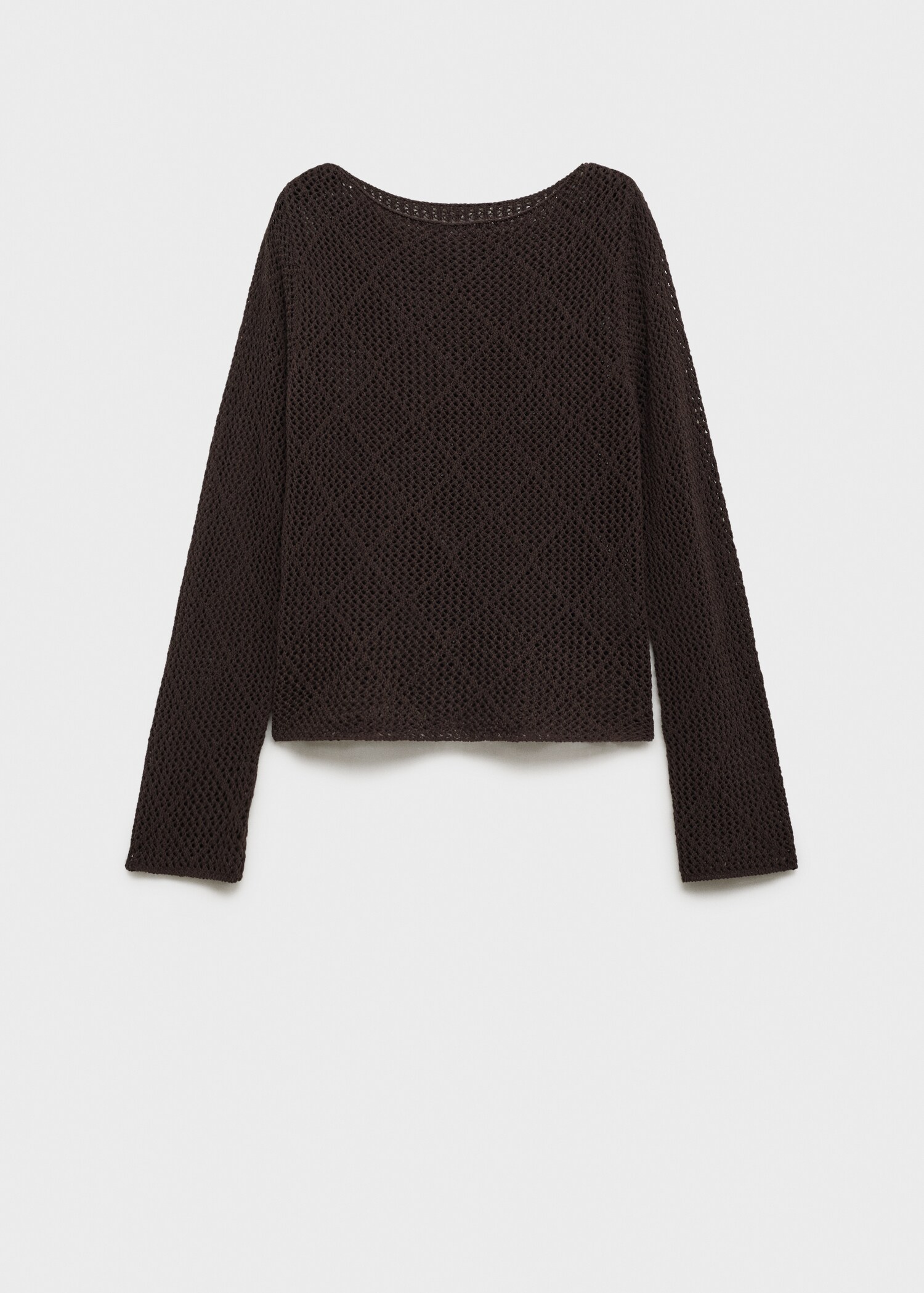 Openwork knitted cotton sweater - Article without model