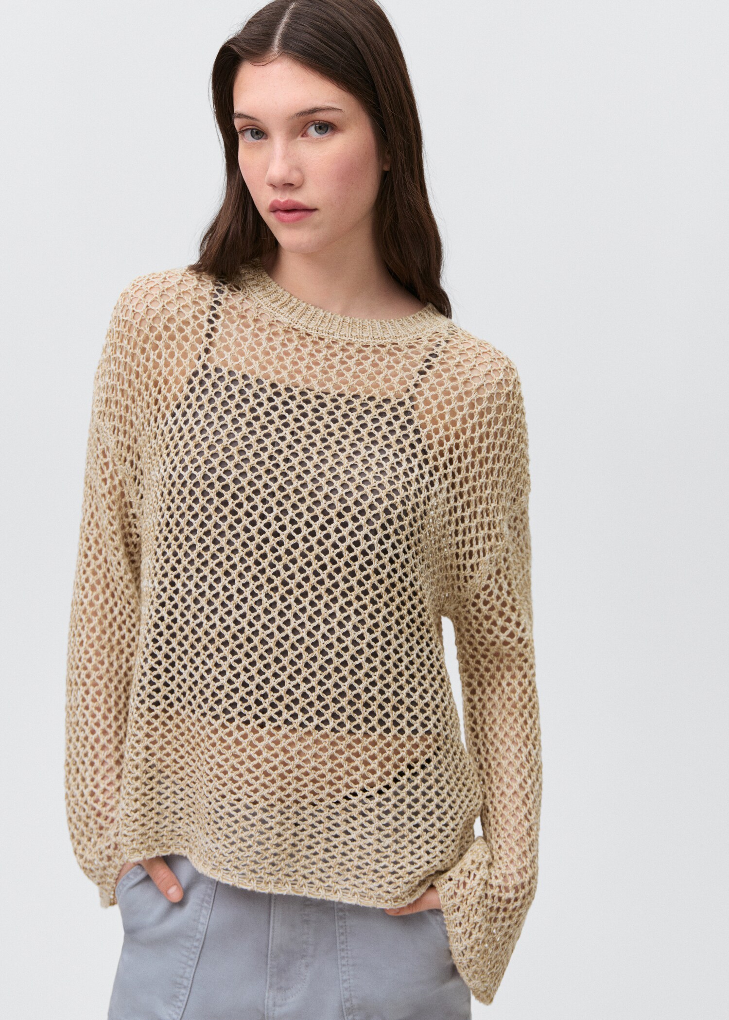 Openwork knit sweater - Medium plane