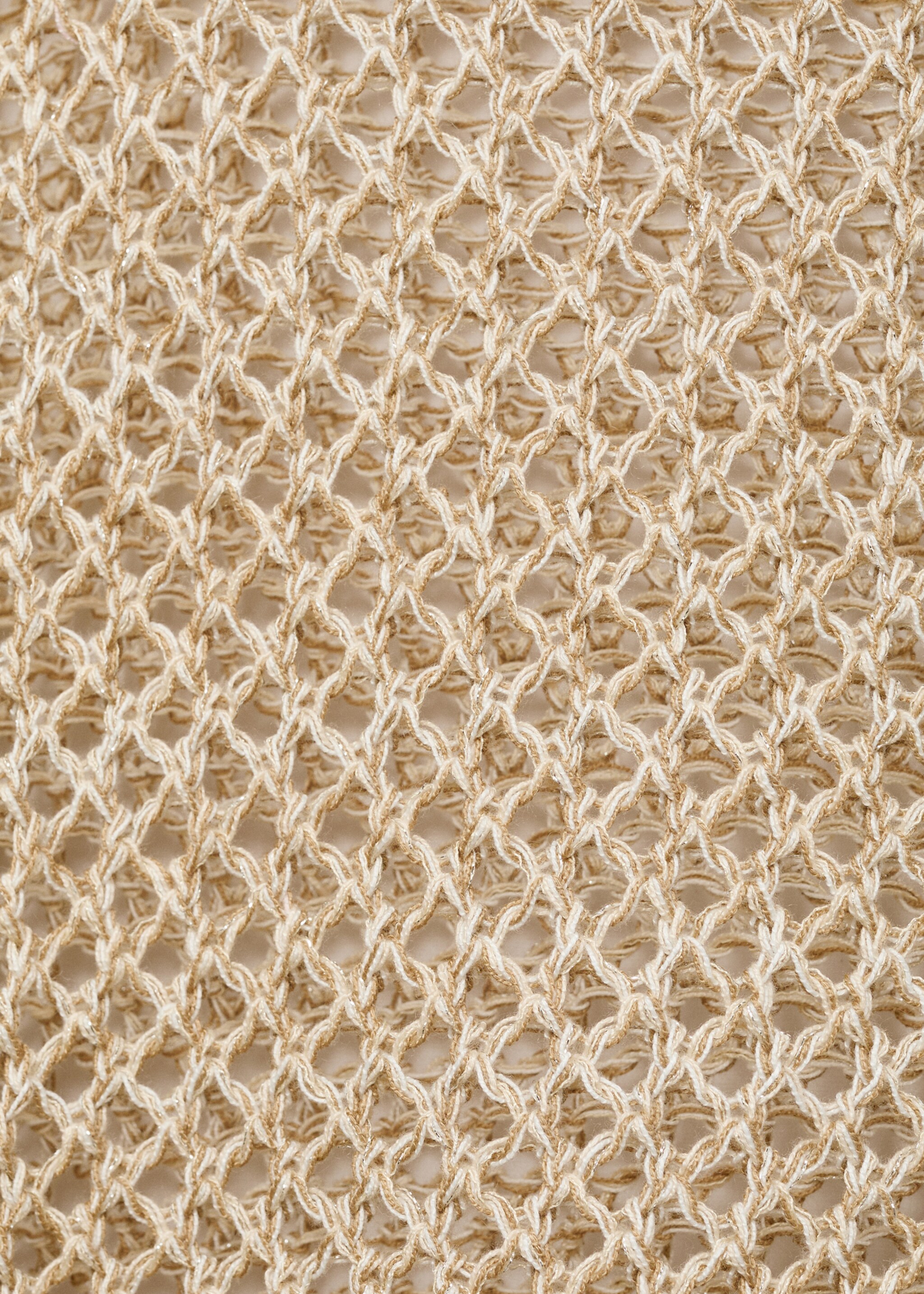 Openwork knit sweater - Details of the article 0, Beige. Ref: 87015757-00.