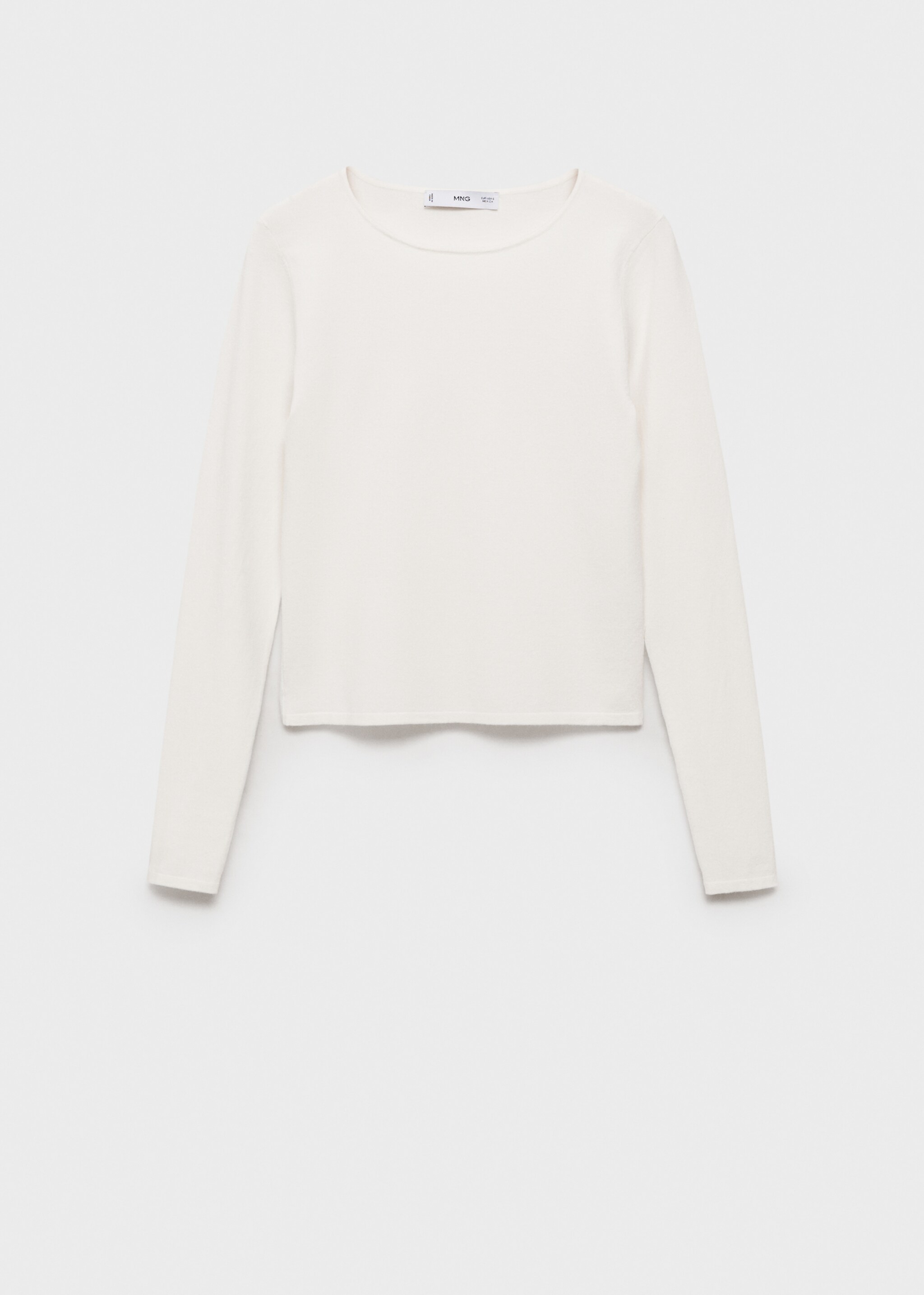 Fine-knit fitted sweater - Article without model, Ecru. Ref: 87015759-00.